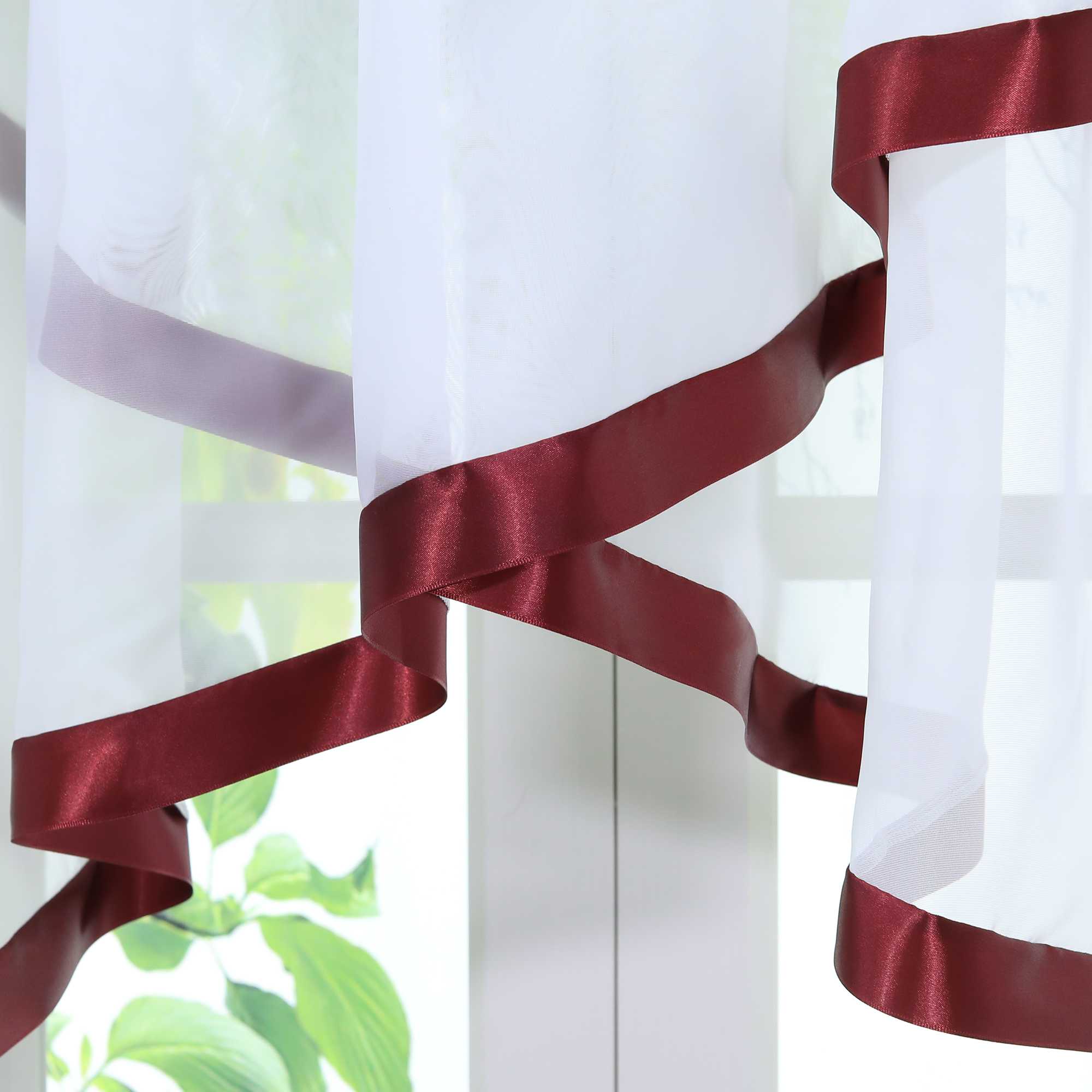 Scheibengardinen Kräuselbandgardine Fensterdeko Kreuzdesign Obere Fensterabdeckung 1 stück