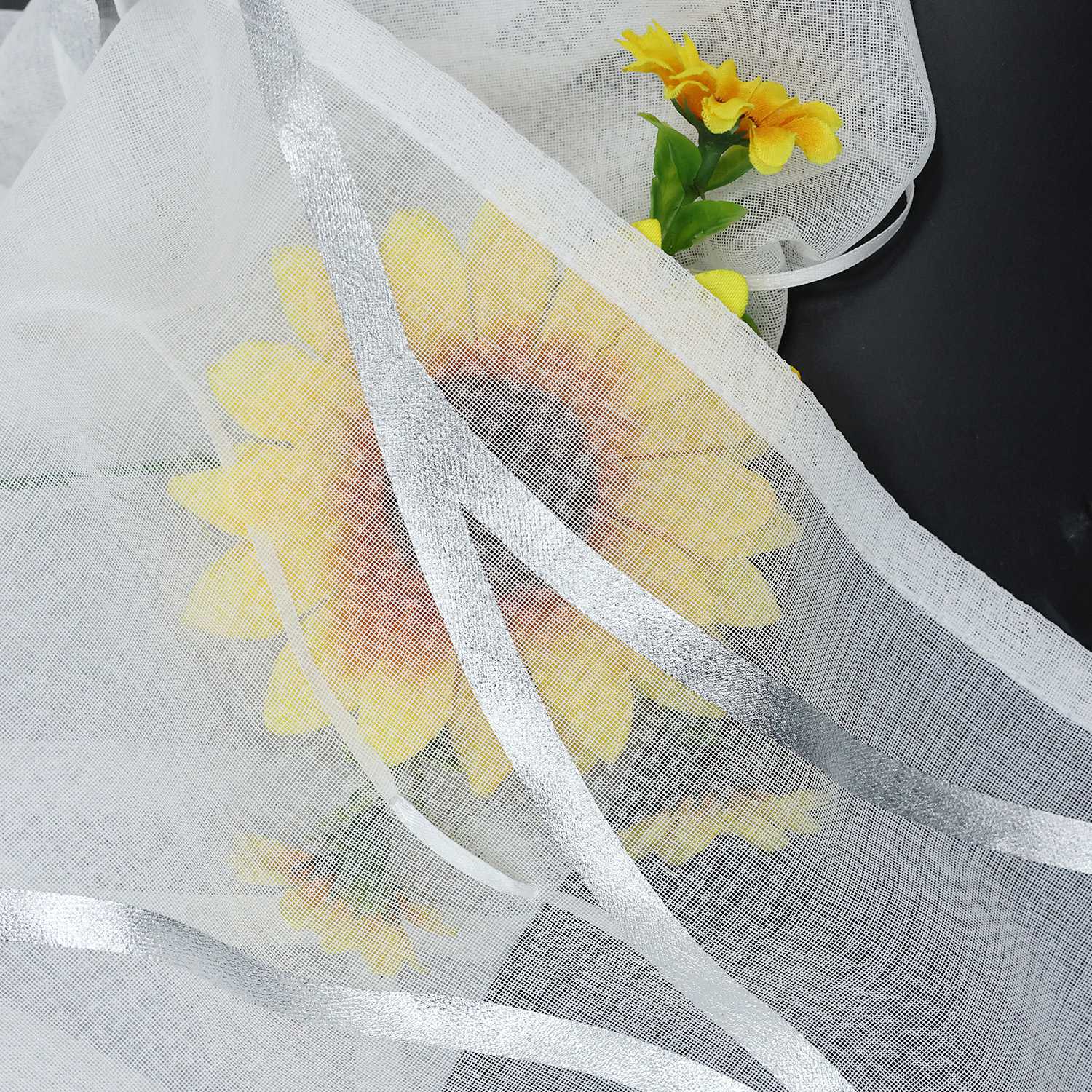 Transparenter Raffrollo mit dezentem Wellenmuster lichtdurchlässiger Vorhang 1 Stück