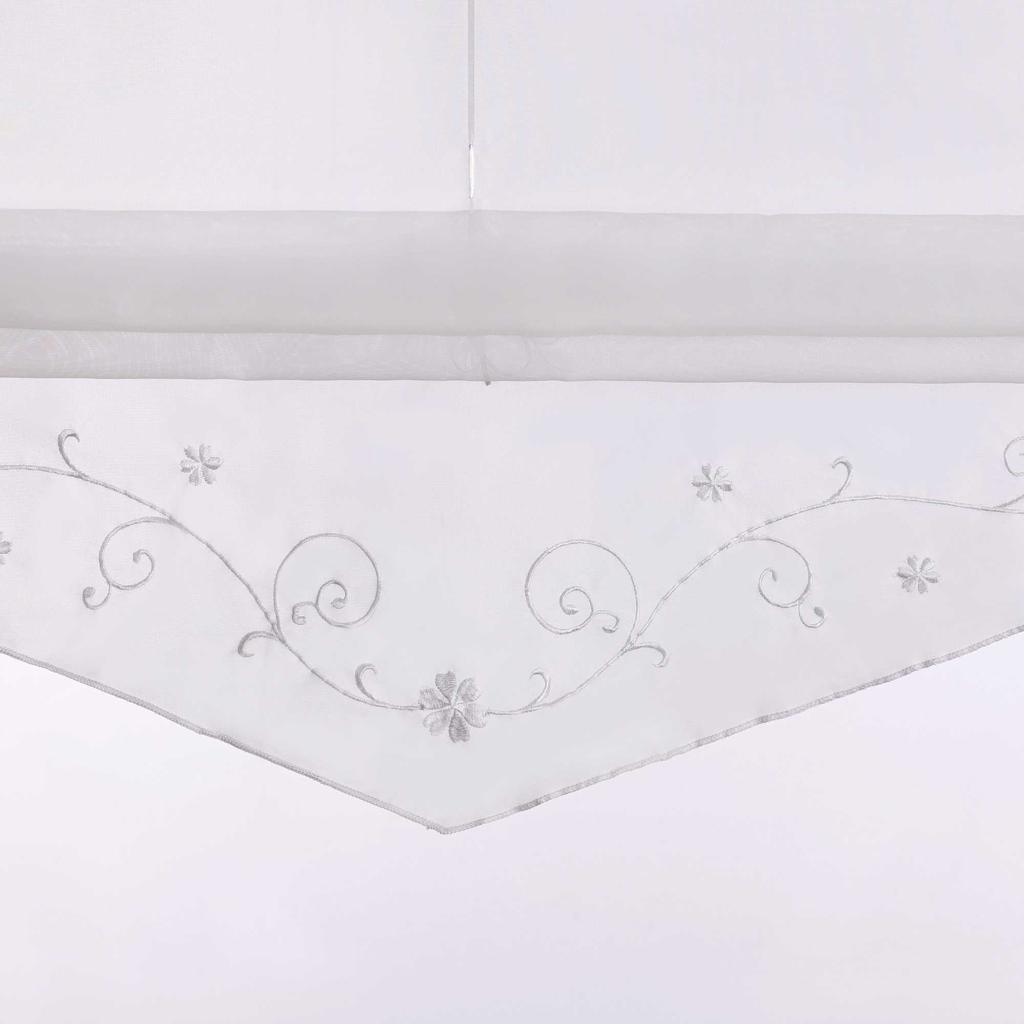 Raffrollo durch Strangendurchzug mit Blumenmuster Modern Transparent 1 Stück
