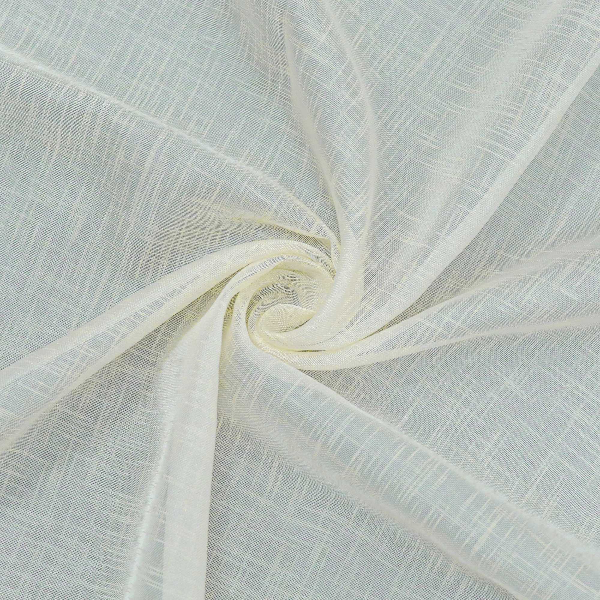 Scheibengardine 2er Set Bistrogardinen durch Tunnelzug Kurzgardinen Leinen Halbtransparent