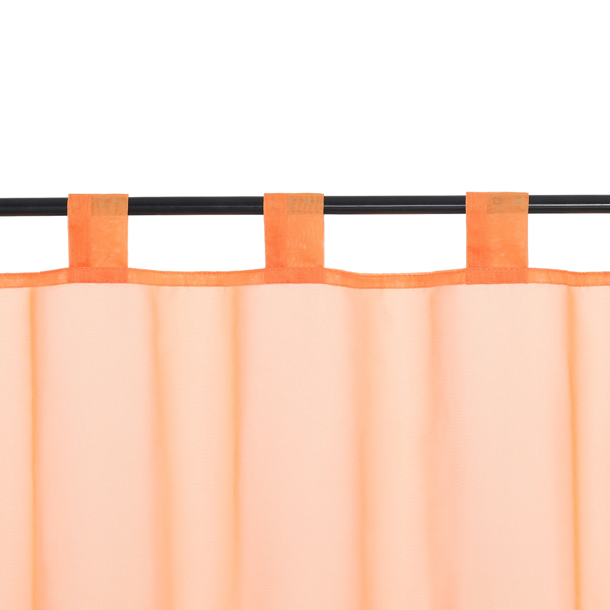 Scheibengardine unifarbend mit Schlaufen 100% Polyester