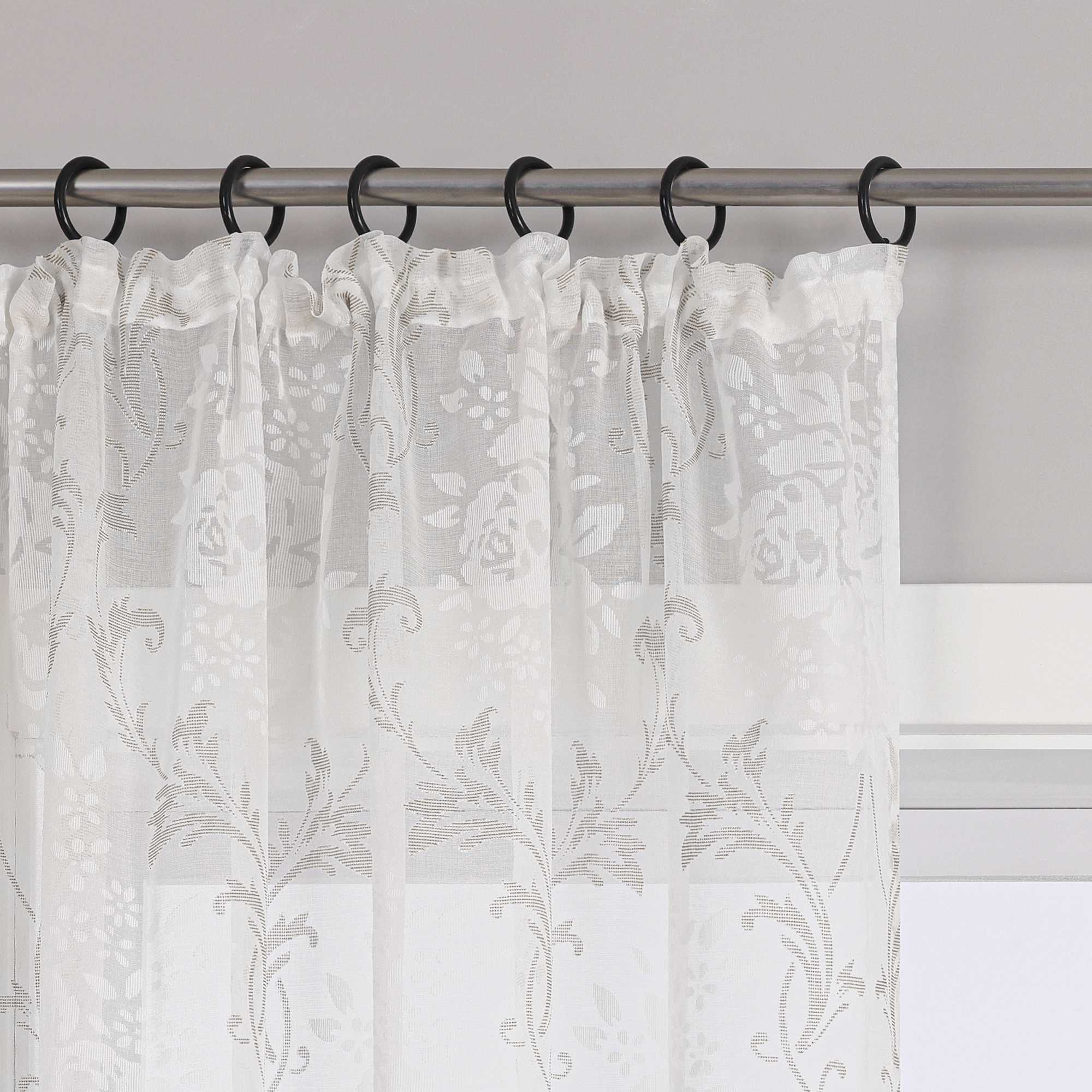 Vorhang mit Kräuselband Voile Gardine Ausbrenner Fensterschal Transparent Schlafzimmer Wohnzimmer 1 Stück