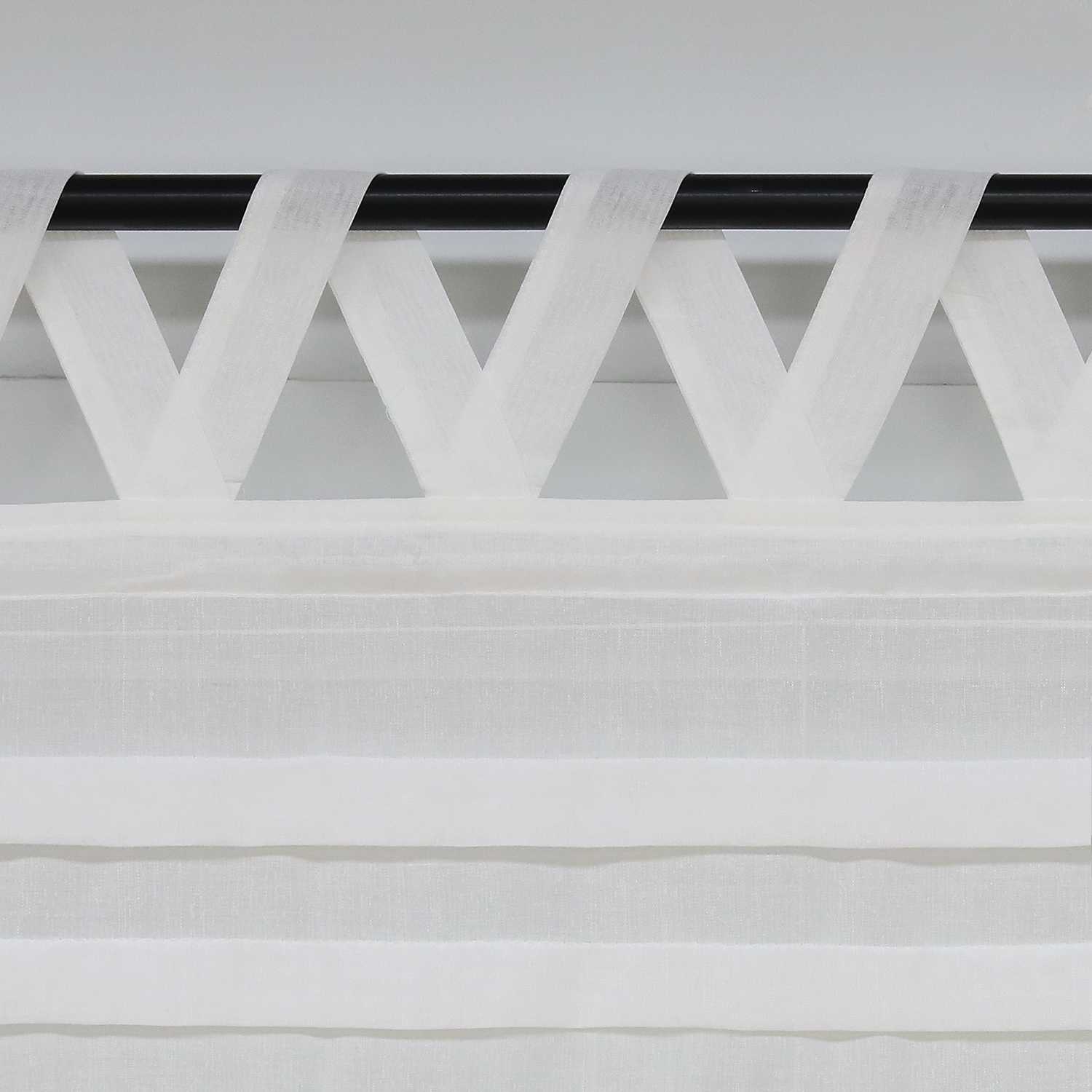 Delien Rollo klassisch weiß mit V-Schlaufen hochziehbar gardine