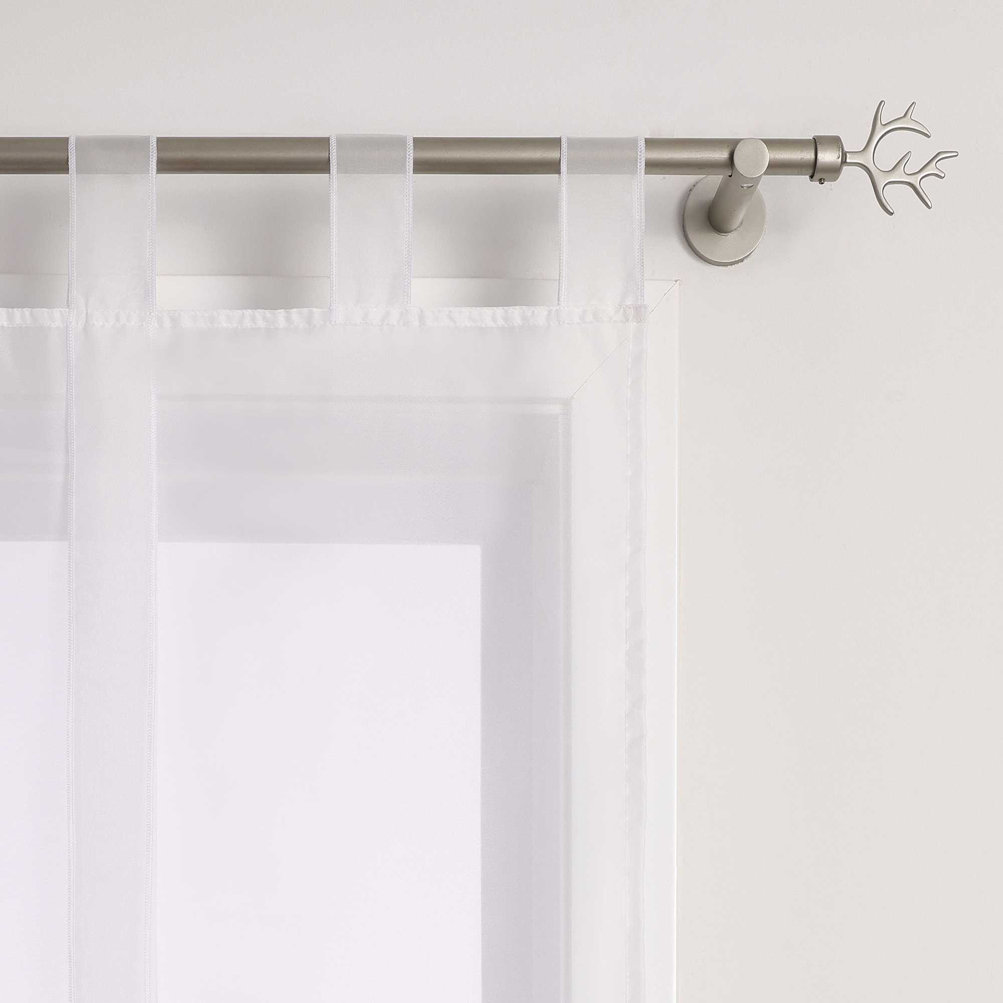 Rollos Schlaufengardine mit Schleifendesign transparent hochziehbar Fensterdeko 1 Stück