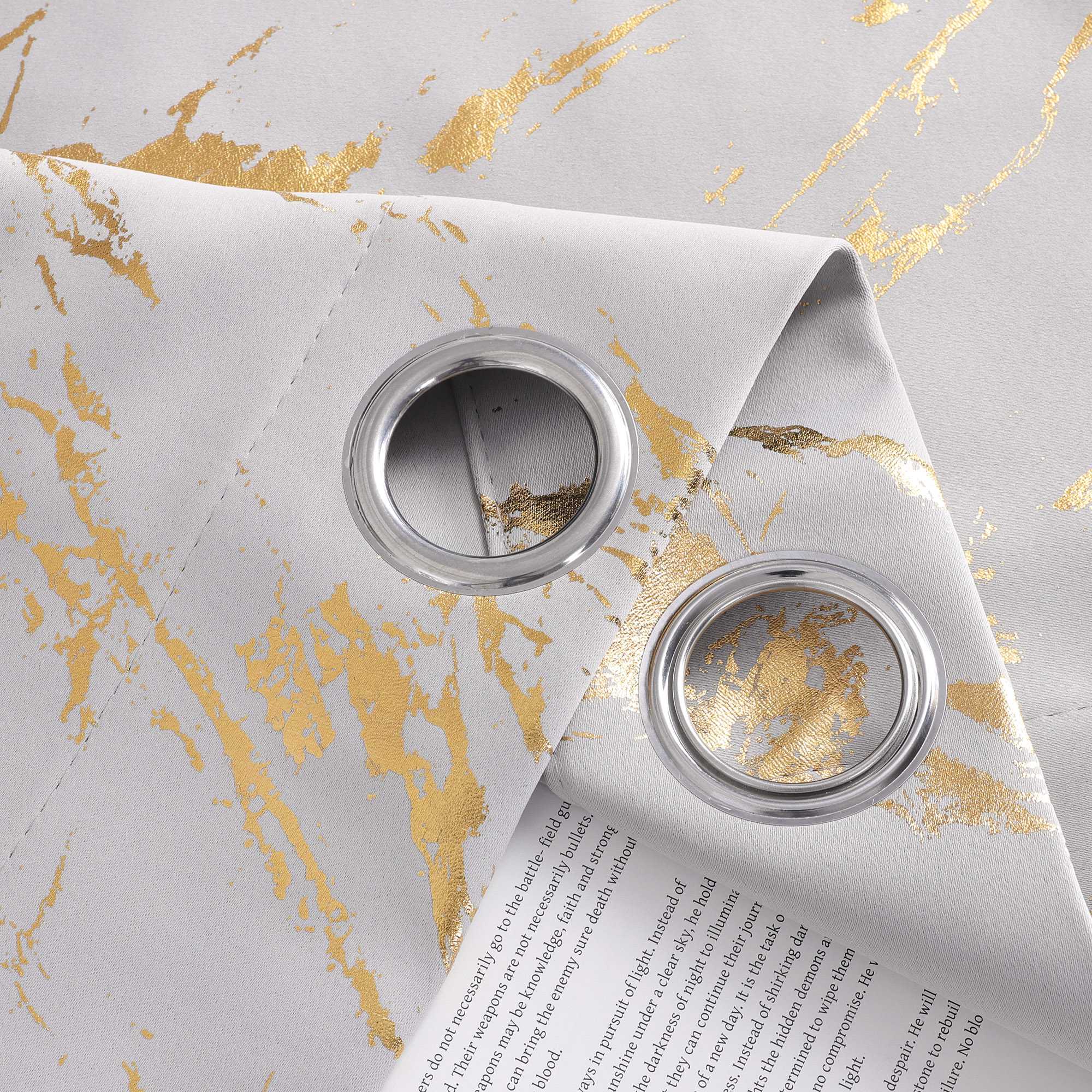 Verdunkelungsvorhang mit Marmor-Optik luxuriöser Fensterschal Wohnzimmer 1 Stück