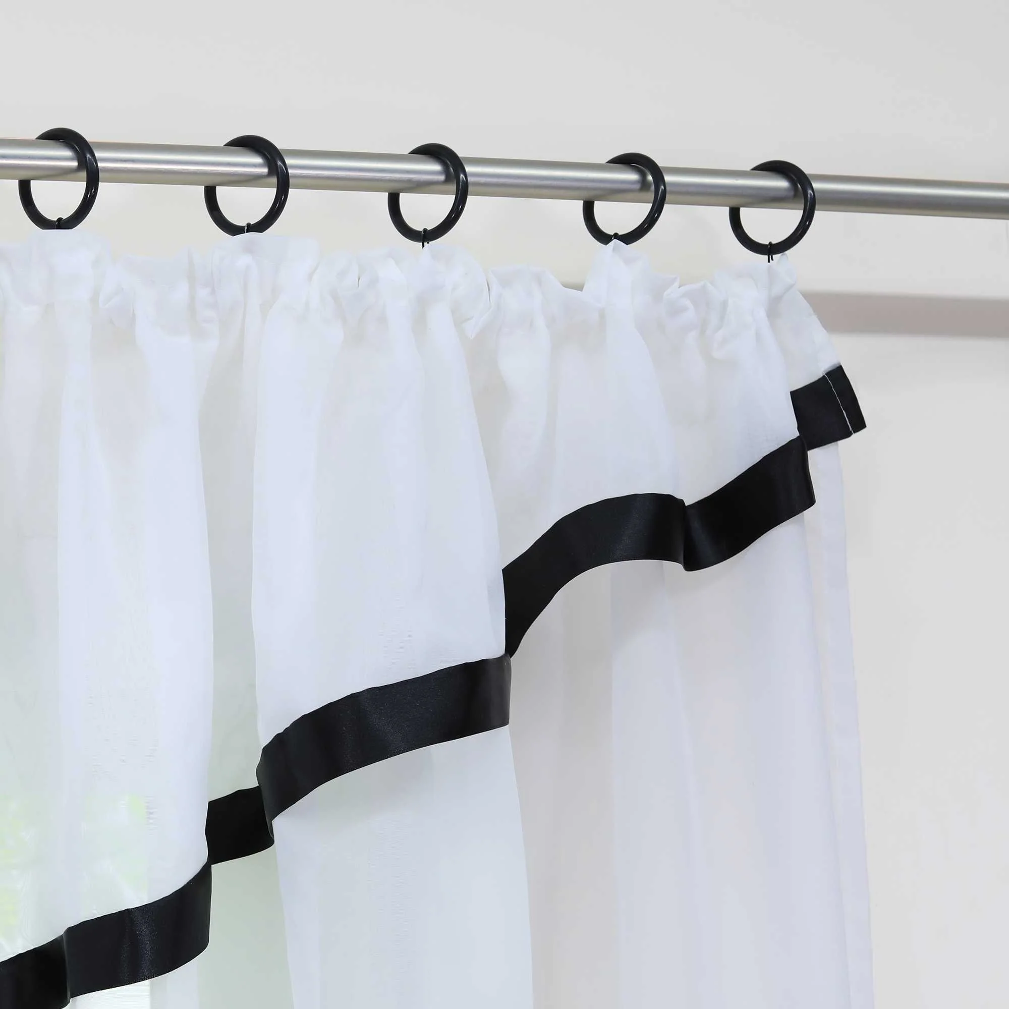 Scheibengardinen Kräuselbandgardine Fensterdeko Kreuzdesign Obere Fensterabdeckung 1 stück