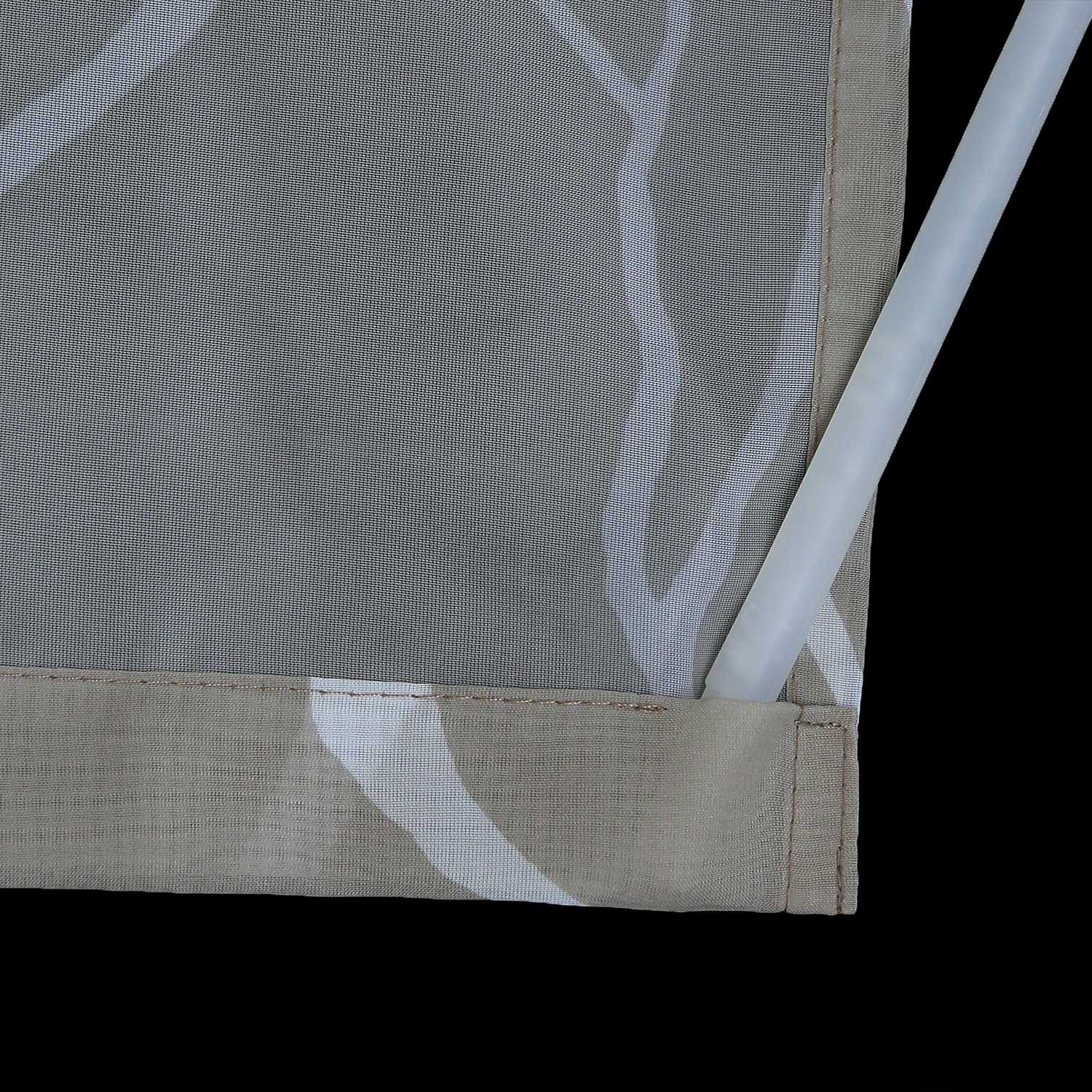 Halbtransparente Schiebegardinen Klettbandschal mit Zweigmuster Lichtdurchlässig 2 er Set