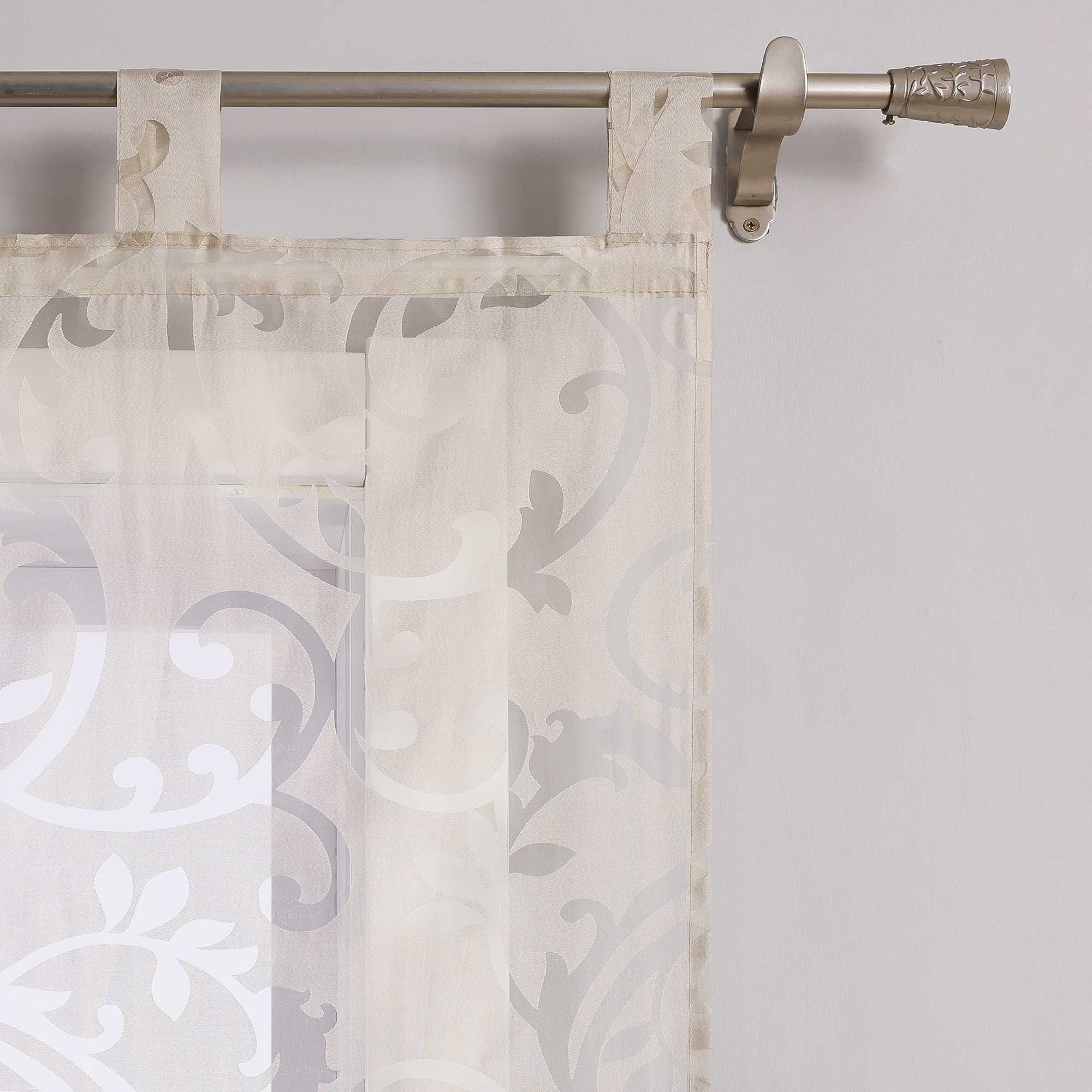 Schiebegardinen Schlaufenschal Ausbrenner Flächenvorhänge Schiebevorhang mit Phönixblütenmuster Transparent