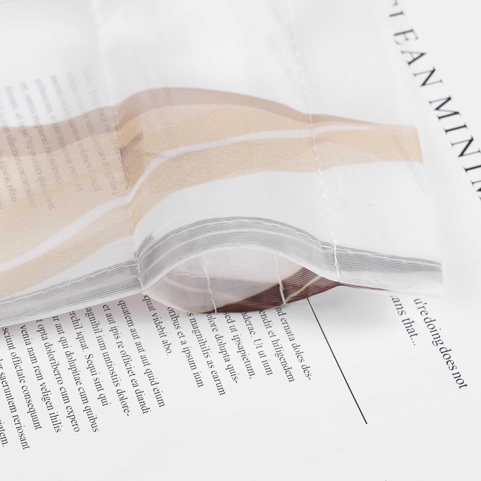 Scheibengardinen mit feinem Linienmuster transparent und luftig 2er Set | Perfekt für Küche