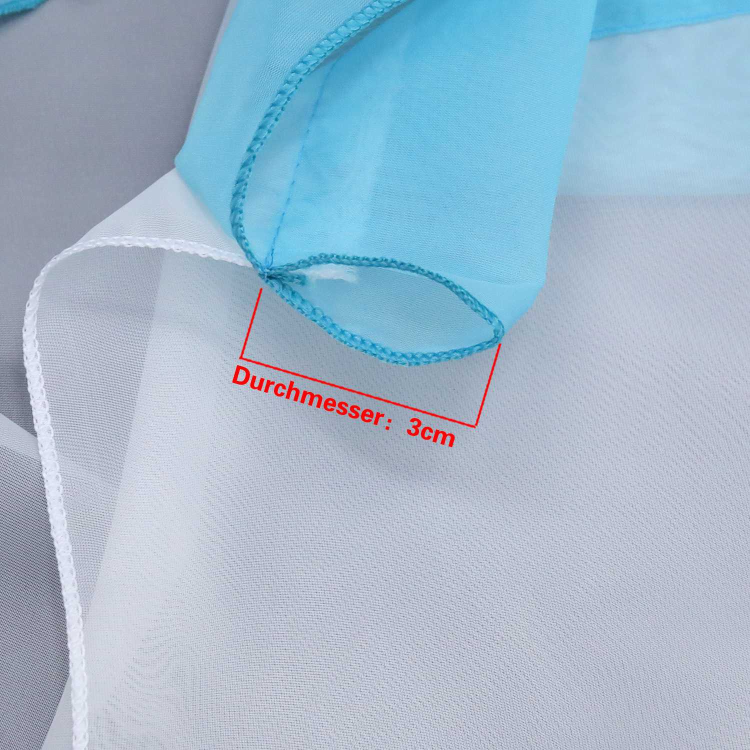 Scheibengardine durch Tunnelzug Voile Bistrogardinen mit Quaste Kurzstore Doppelte Vorhänge Halbtransparent 1 Stück