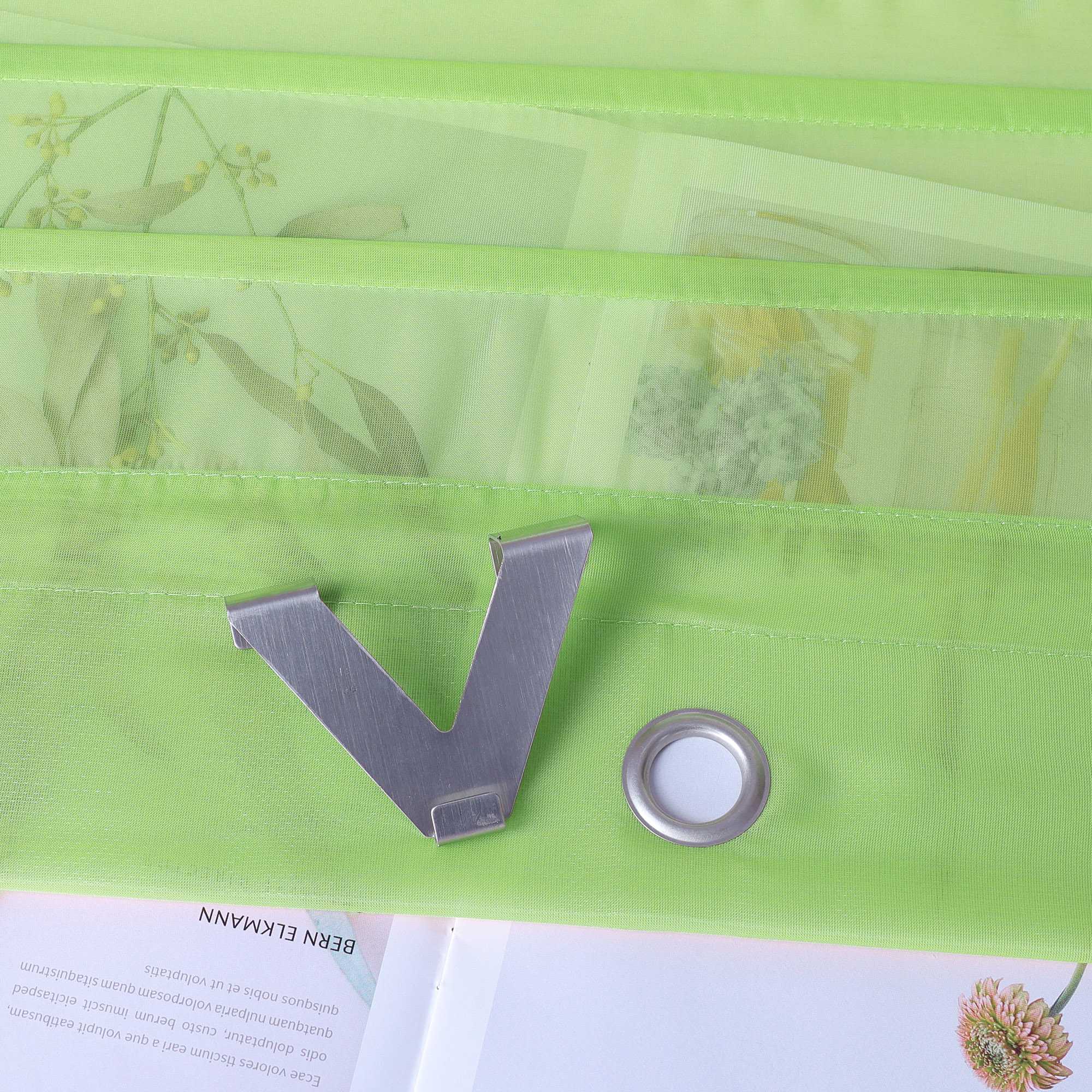 Rollos mit V-Haken halbtransparent lichtdurchlässig Unifarbe hochziehbar 1 Stück