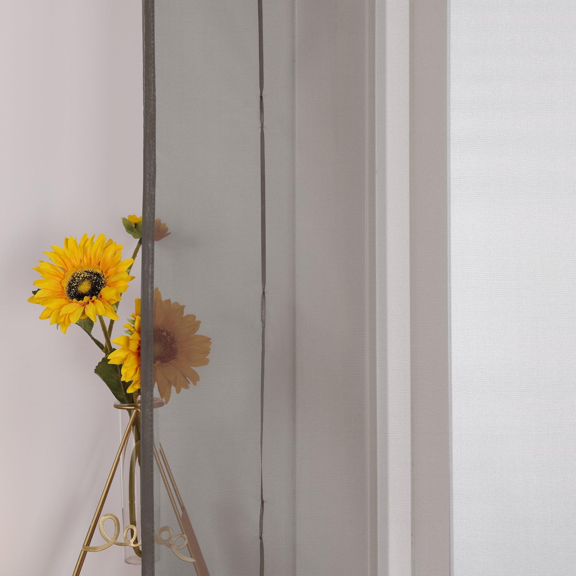 Rollos Kräuselbandgardine Transparente Fensterdeko Luftdurchlässig hochziehbar Unifarbe 1 Stück