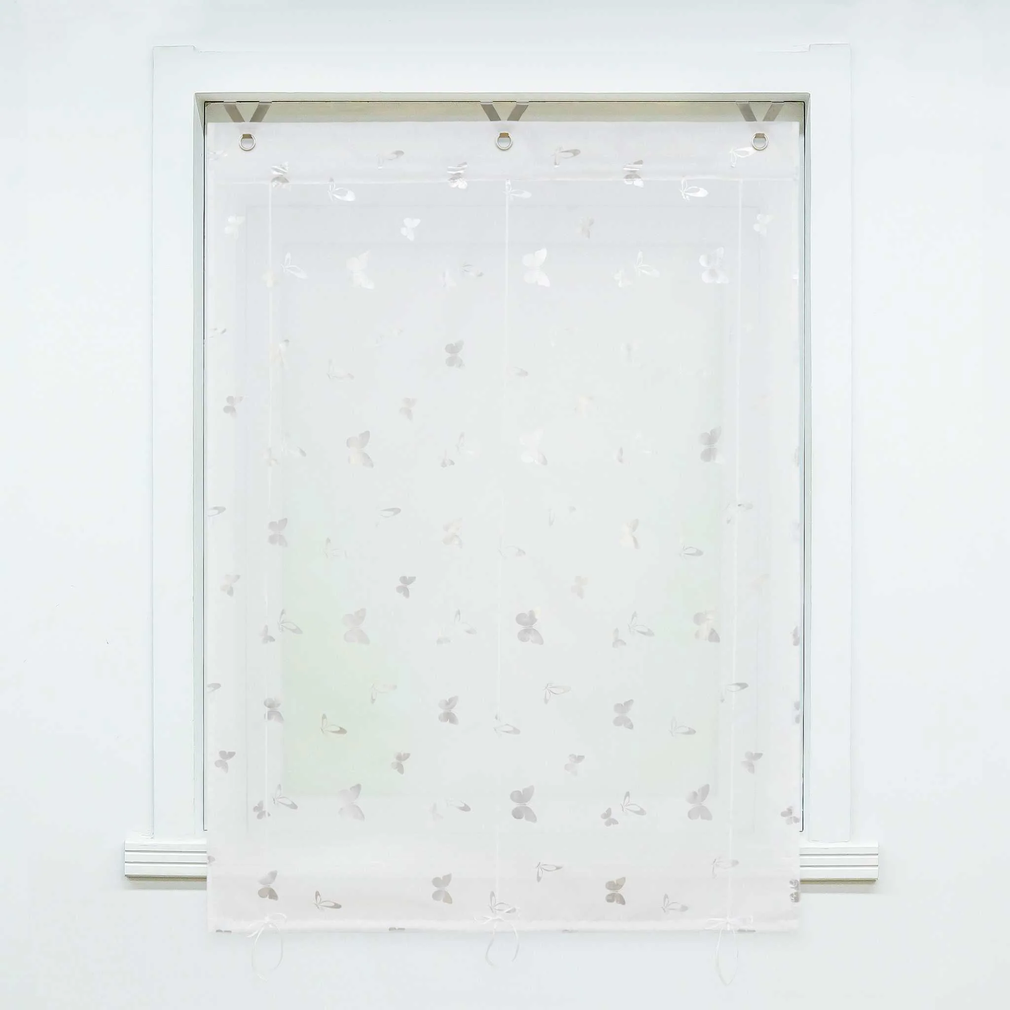 Raffrollo mit V-Haken Raffgardine mit leuchtendem Schmetterlingsmuster 1 stück