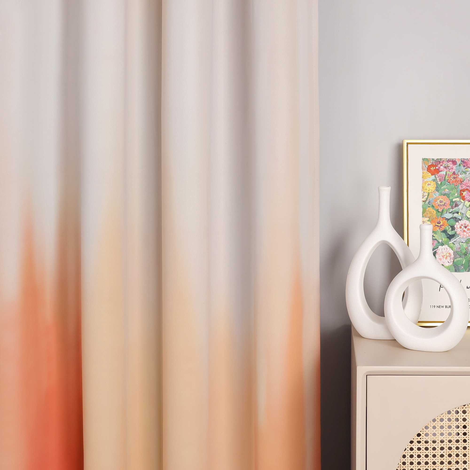 Verdunkelungsvorhang Blickdichte Gardinen Farbverlauf Ösenschal Schlafzimmer Wohnzimmer 1 Stück