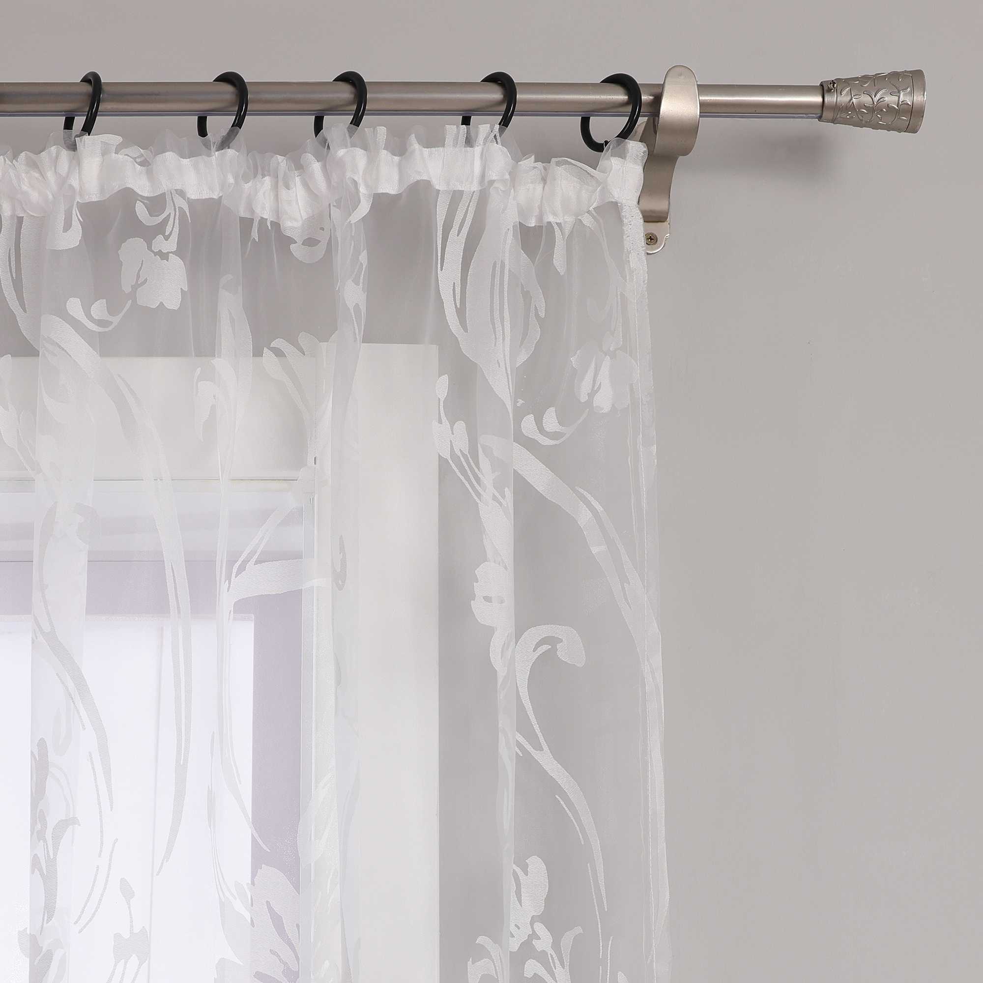 Vorhang mit Blumenmuster transparent Wohnzimmer Schlafzimmer  1 stück