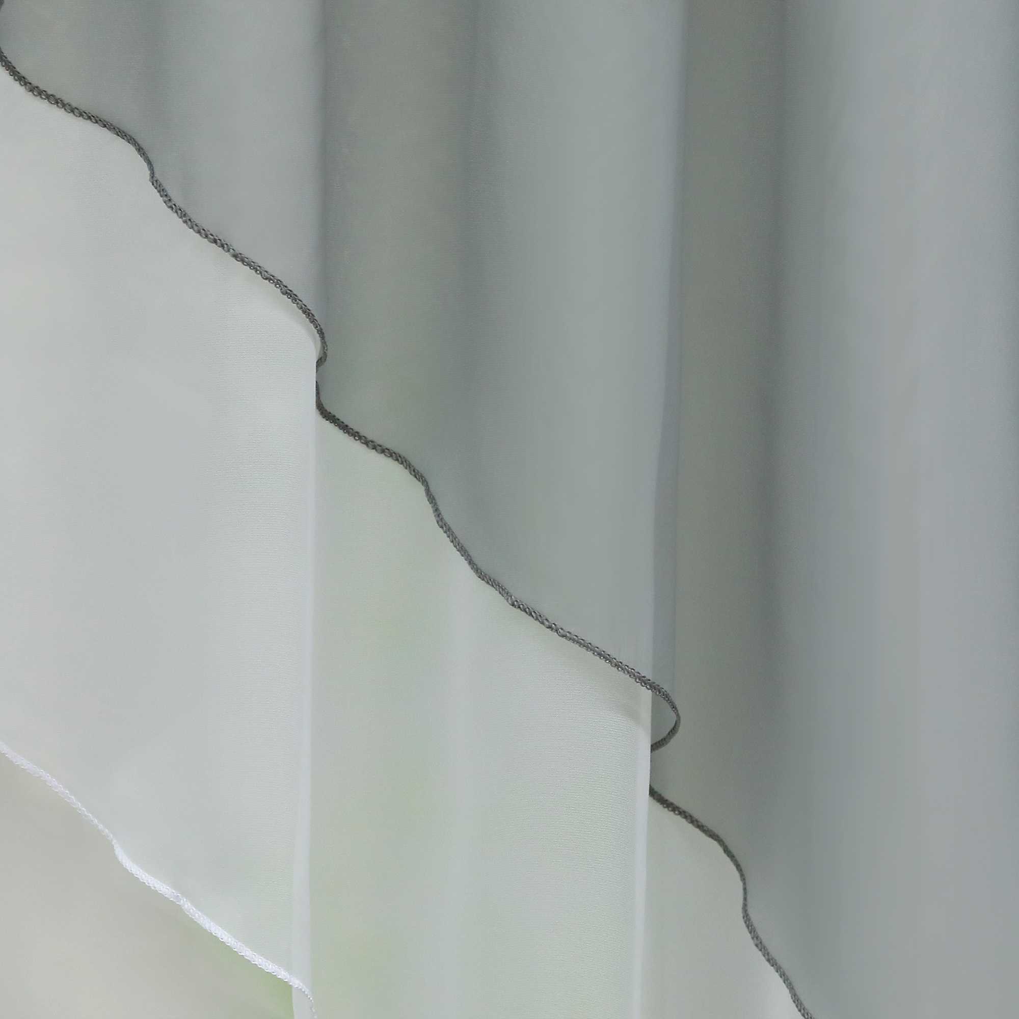 Delien Zweifarbige Fensterdekoration vloants Kurz Gardine 2er-Pack