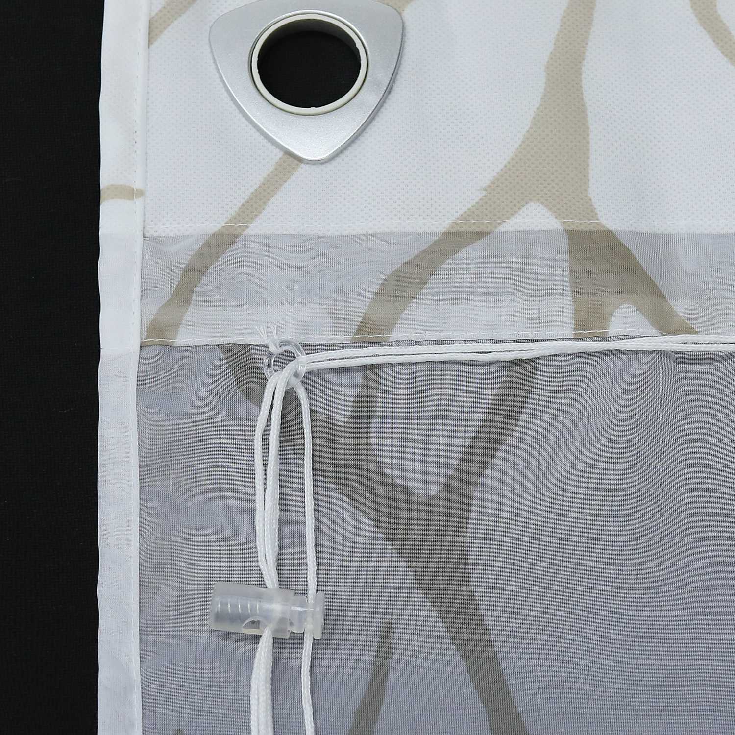 Rollos mit U-Haken halbtransparent Zweigmuster Lichtdurchlässig 1 Stück