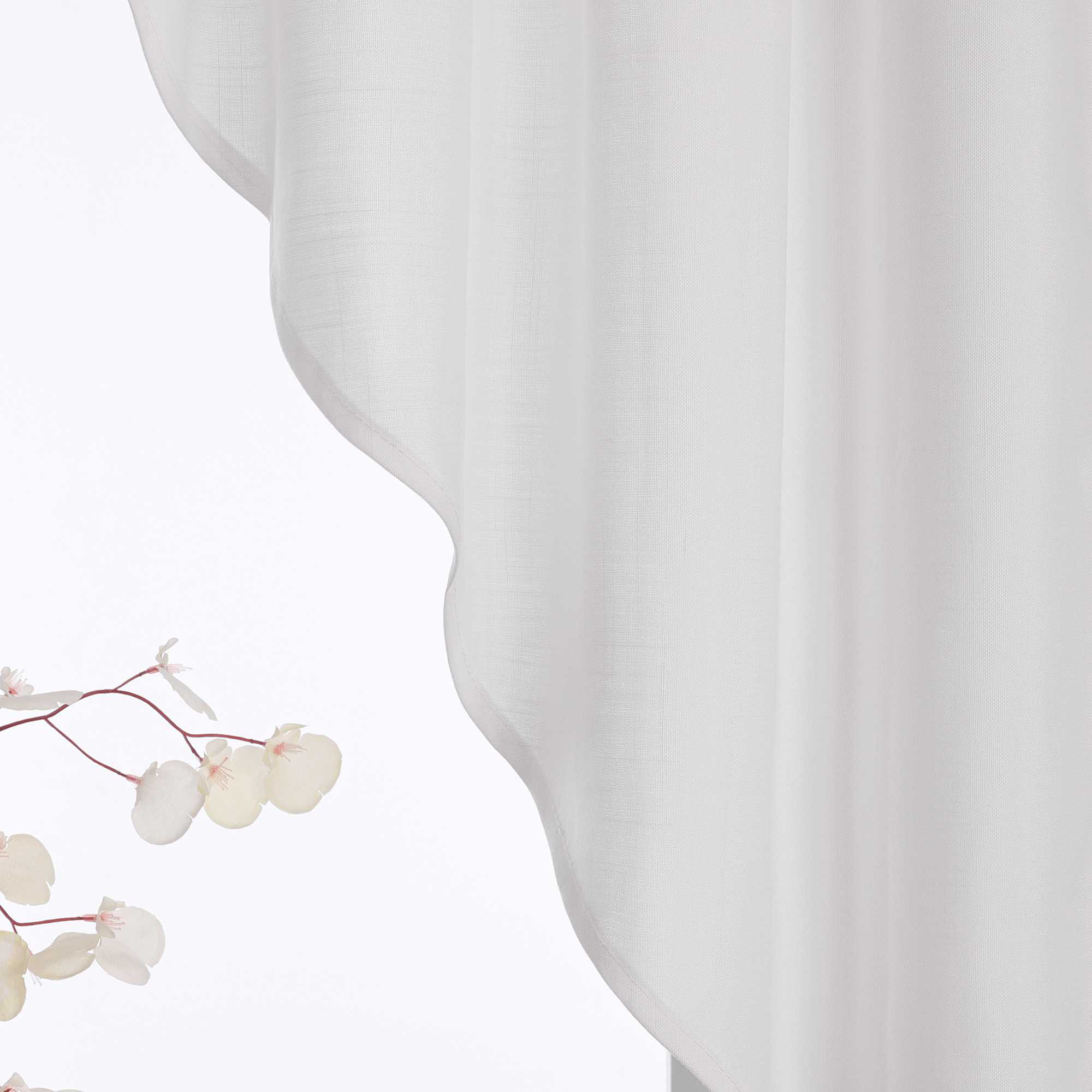 Kurzgardinen im Volant-Stil mit Karomuster 2er Set