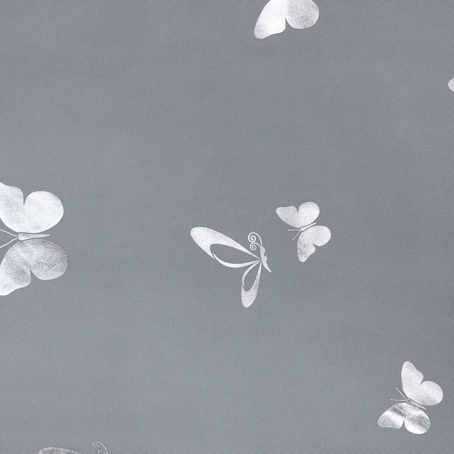 Rollos durch Stangendurchzug transparent mit Schmetterlingsmuster hochziehbare Falten 1 Stück