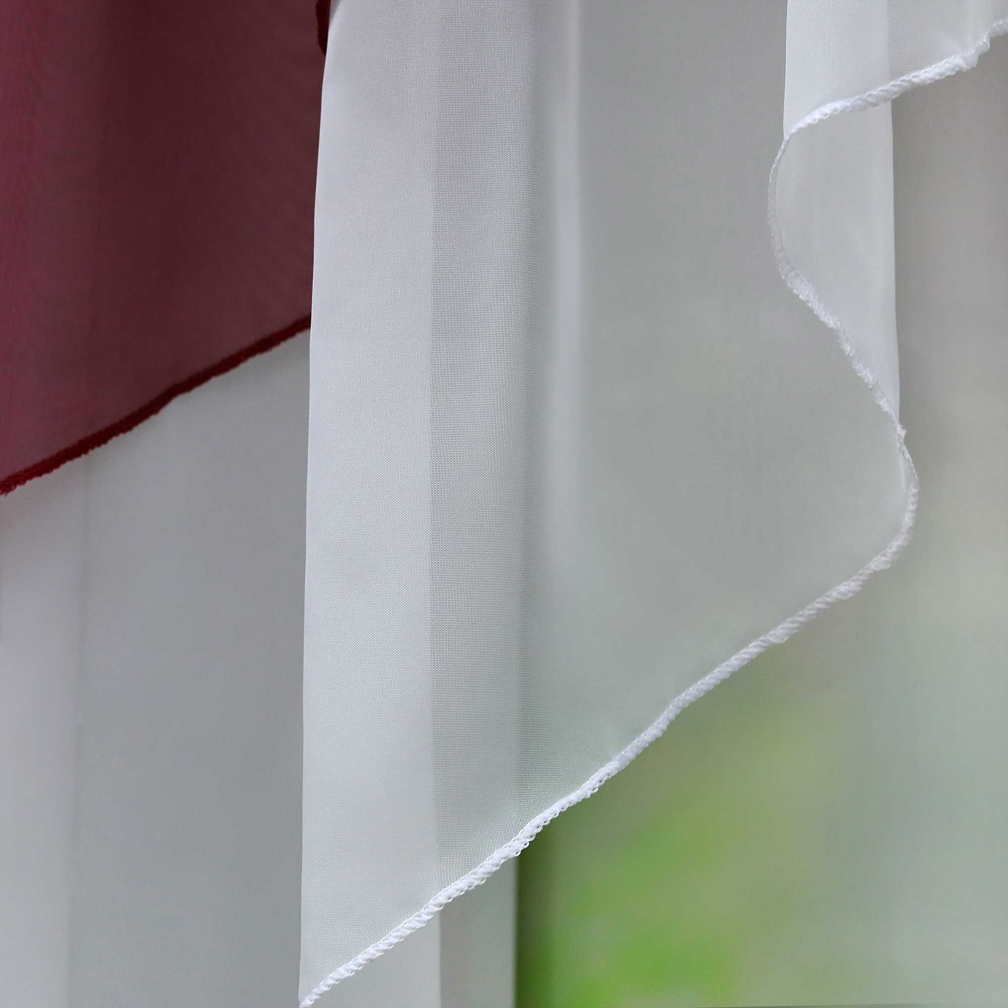 Delien Zweifarbige Fensterdekoration vloants Kurz Gardine 2er-Pack