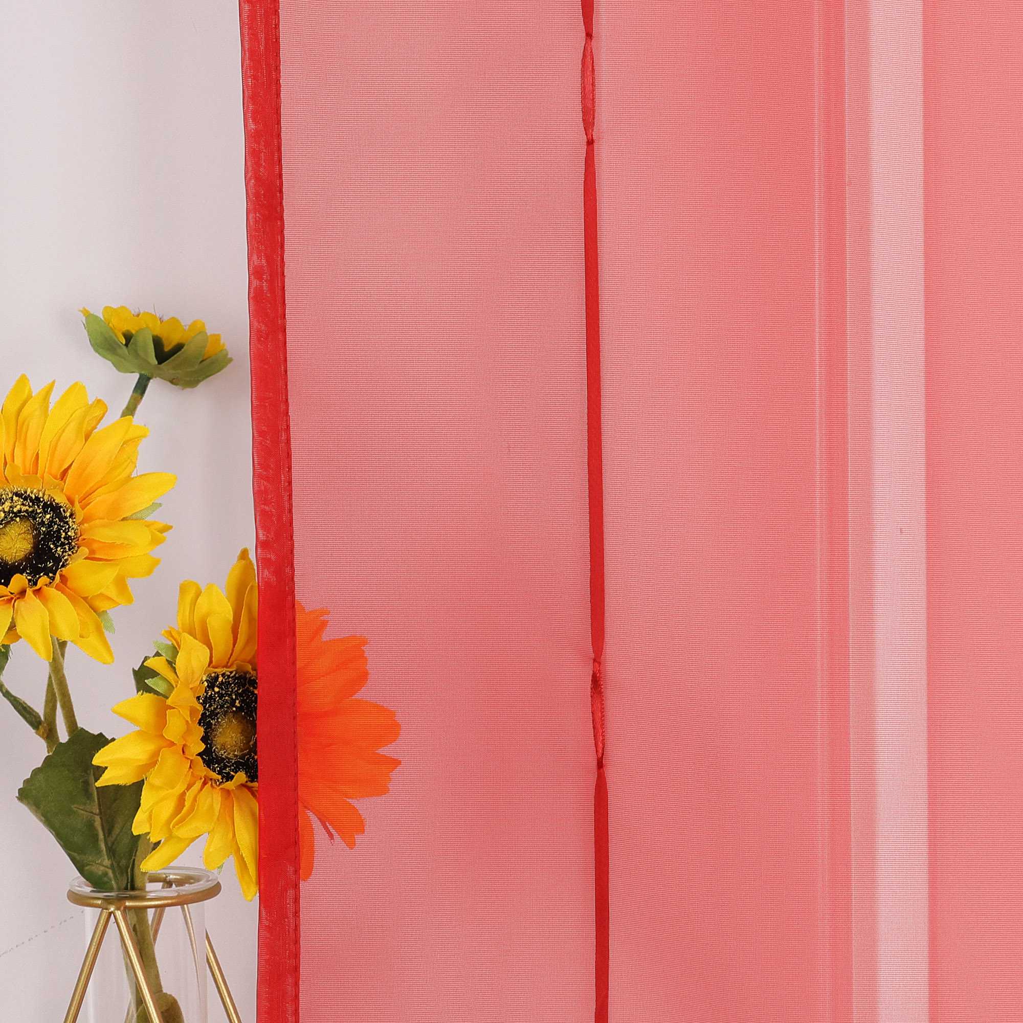 Rollos durch Stangendurchzug Transparente Luftig Unifarbig 1 Stück