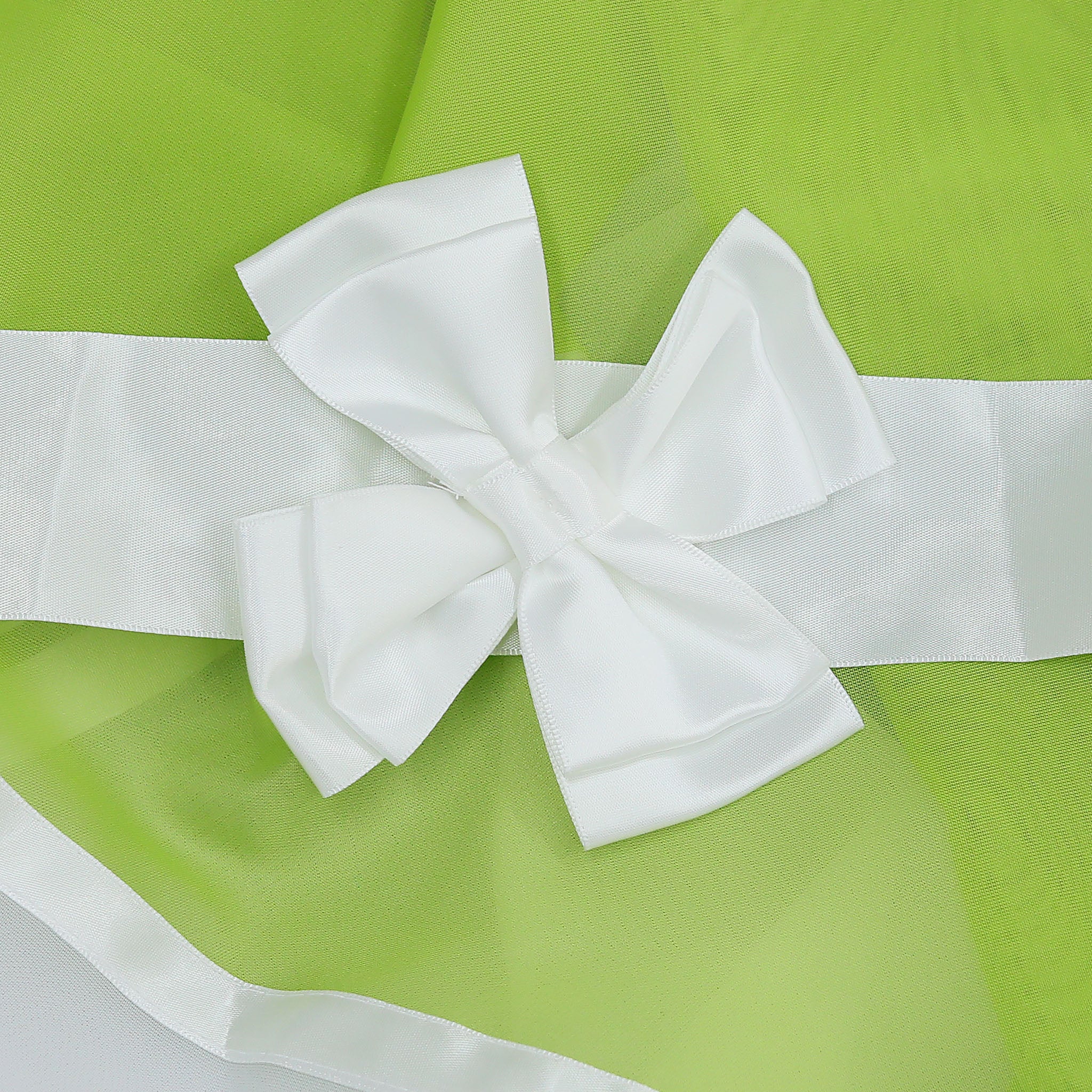 Romantischer transparenter Vorhang mit Volant 2-in-1 Design