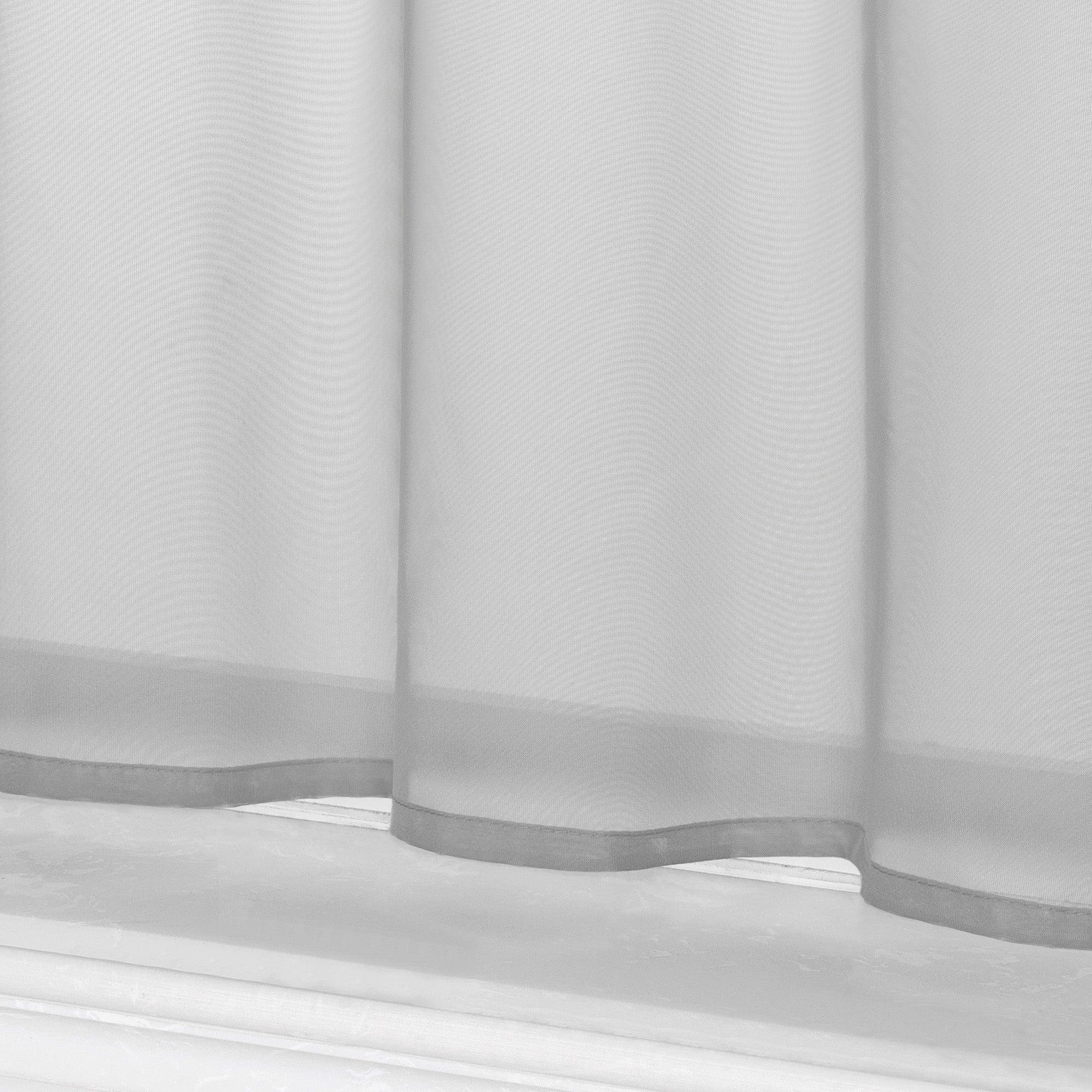 Scheibengardine unifarbend mit Schlaufen 100% Polyester