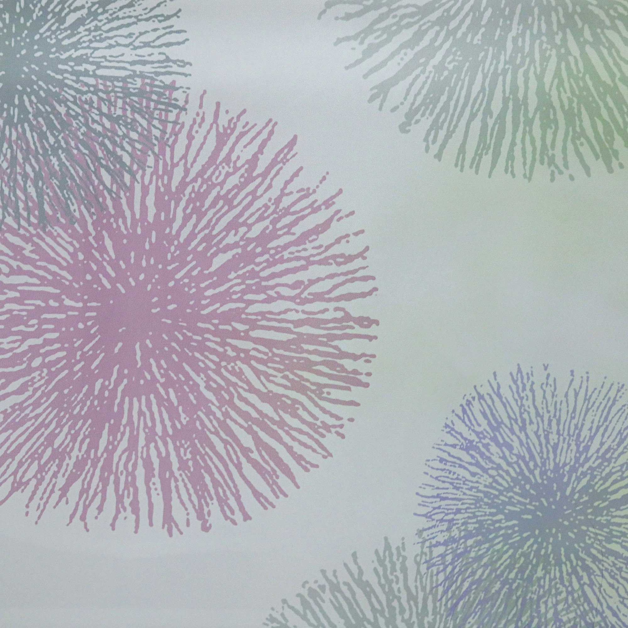 Scheibengardine Schlaufengardine mit Feuerwerksmuster Feriendeko halbtransparent Pflegeleicht Lichtdurchlässig 1 stück