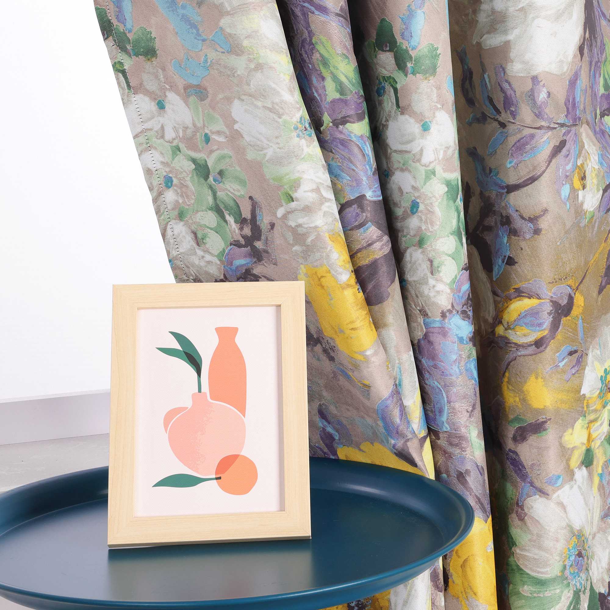 Verdunkelungsvorhänge Blickdichte Gardinen mit Ösen Thermovorhang mit Ölgemälde-Pfingstrosen Schlafzimmer Wohnzimmer 1 Stück