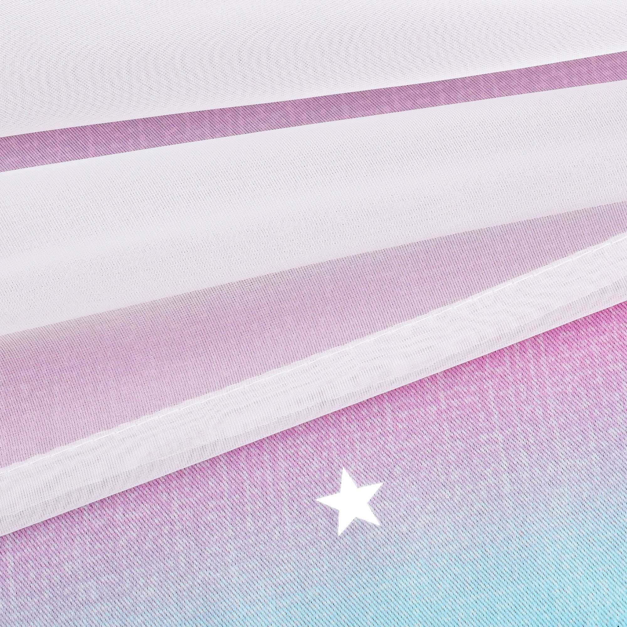 2-in-1 Vorhang Kinderzimmer mit Sternen 1 stück