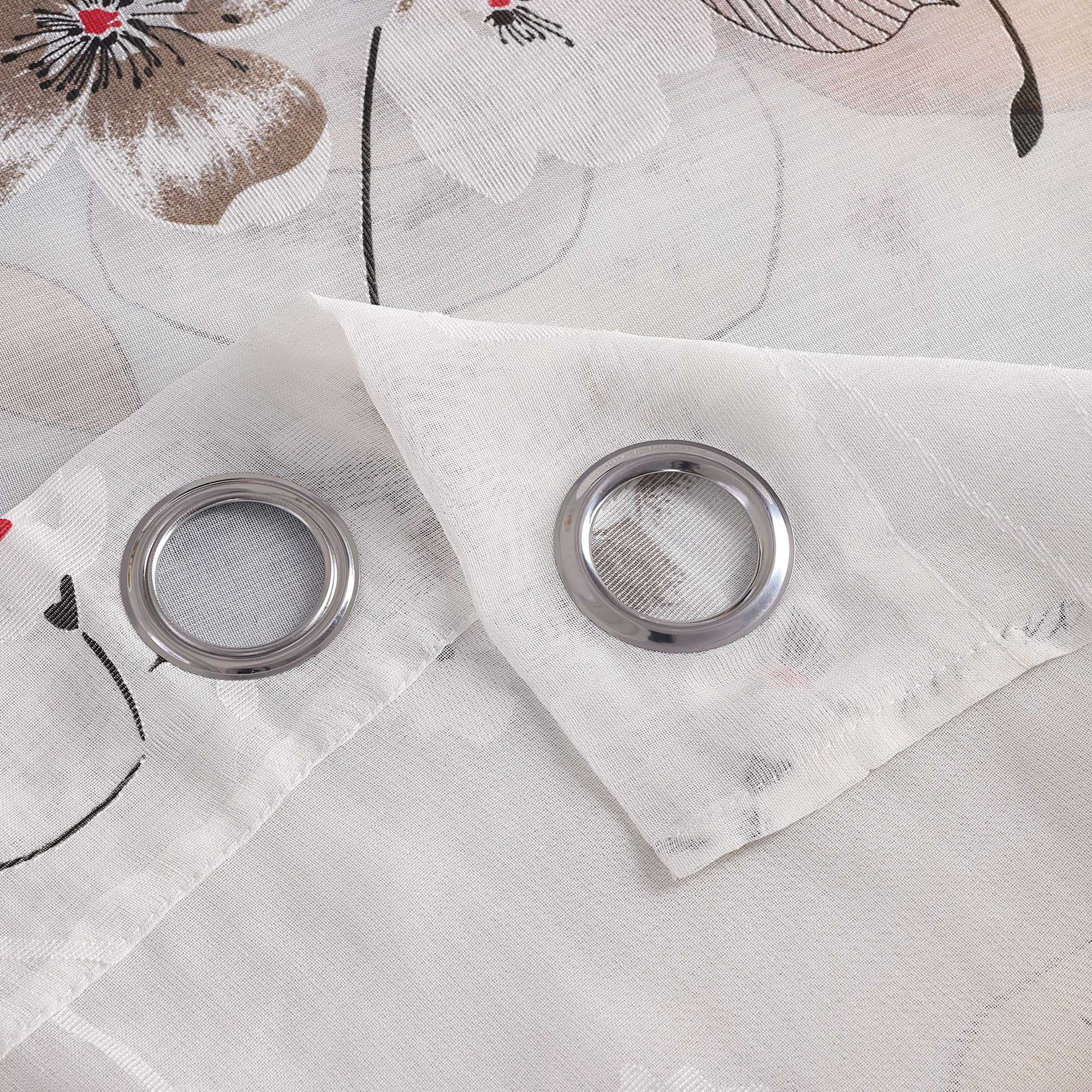 Transparent Vorang mit floramuster Kirschblüte Ösenschal 1 Stück