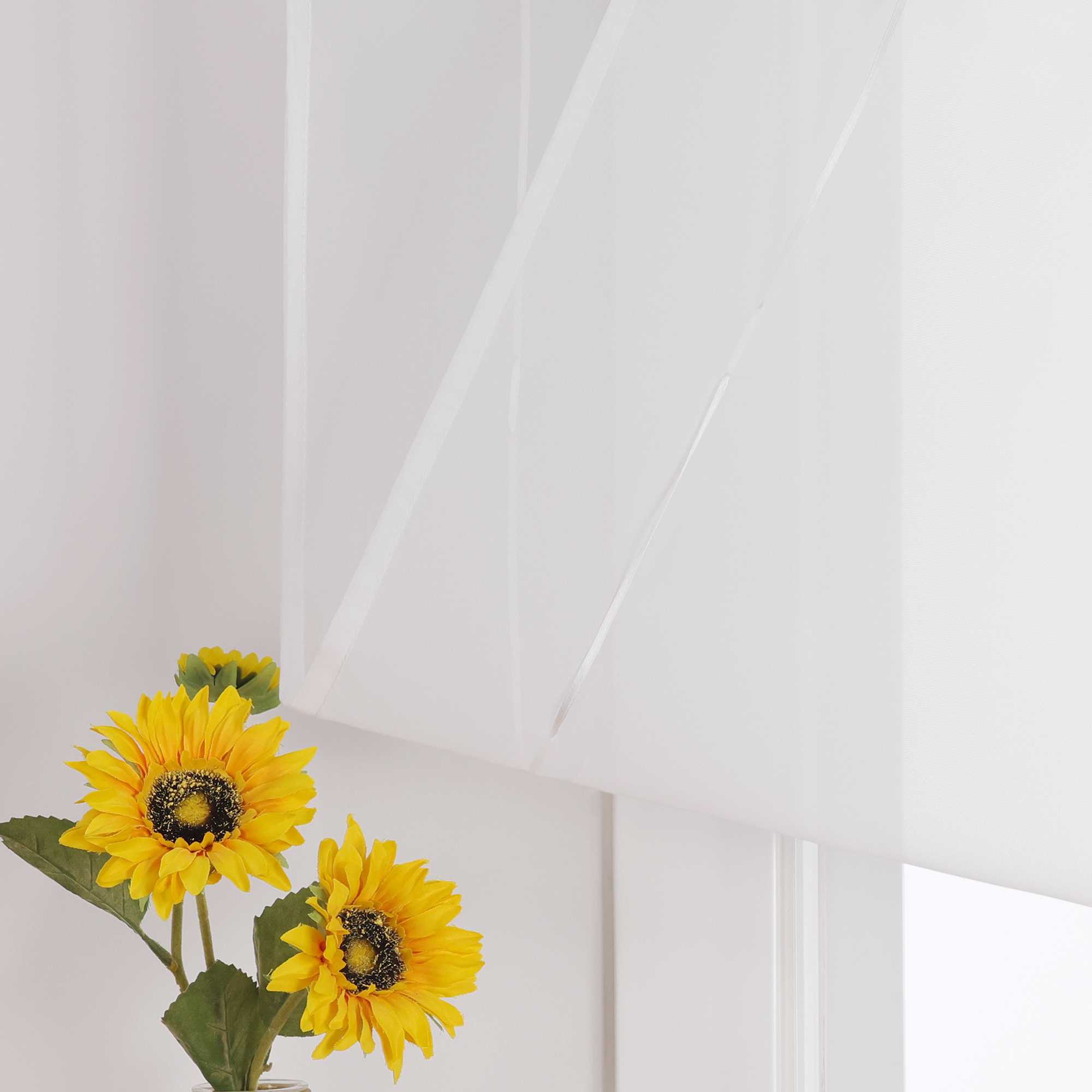 Rollos durch Stangendurchzug Transparente Luftig Unifarbig 1 Stück