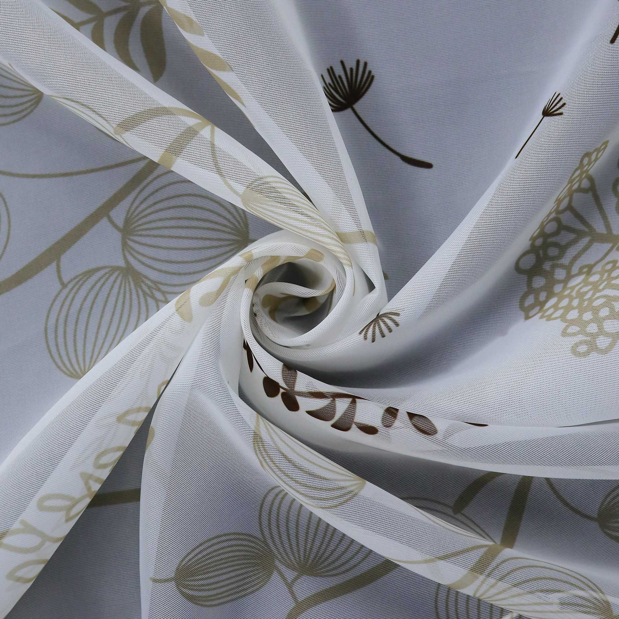 Raffrollo ohne Bohren Ösenrollo mit Hakenaufhängung Küche Raffgardine mit Laternenblume Muster Halbtransparent