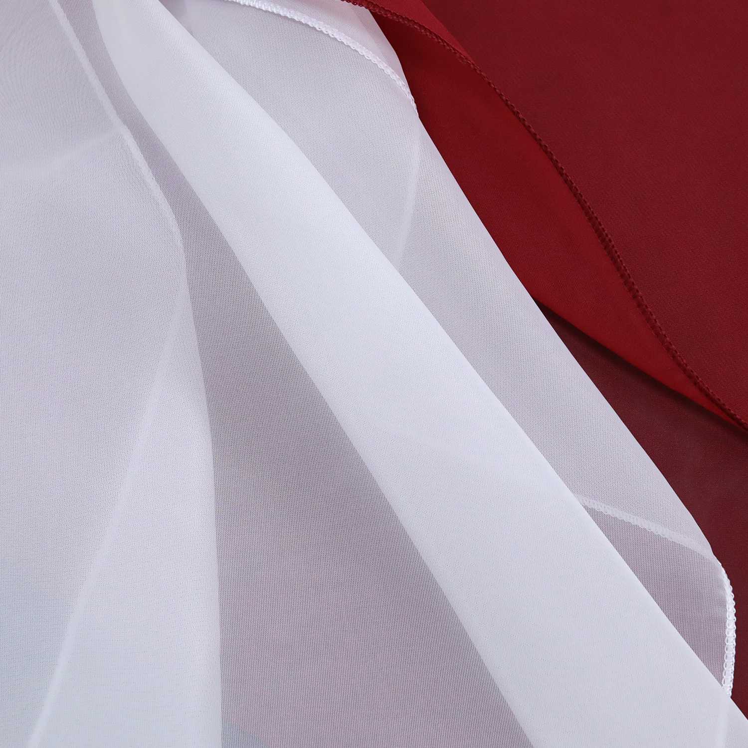 Scheibengardine durch Tunnelzug Voile Bistrogardinen mit Quaste Kurzstore Doppelte Vorhänge Halbtransparent 1 Stück