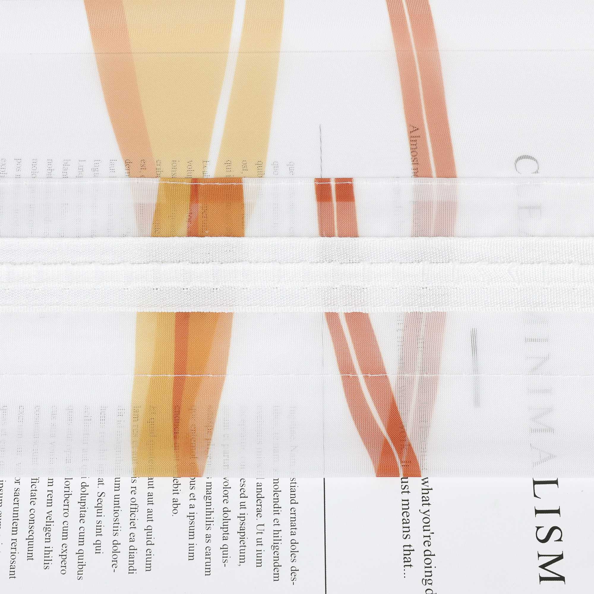 Scheibengardinen mit feinem Linienmuster transparent und luftig 2er Set | Perfekt für Küche