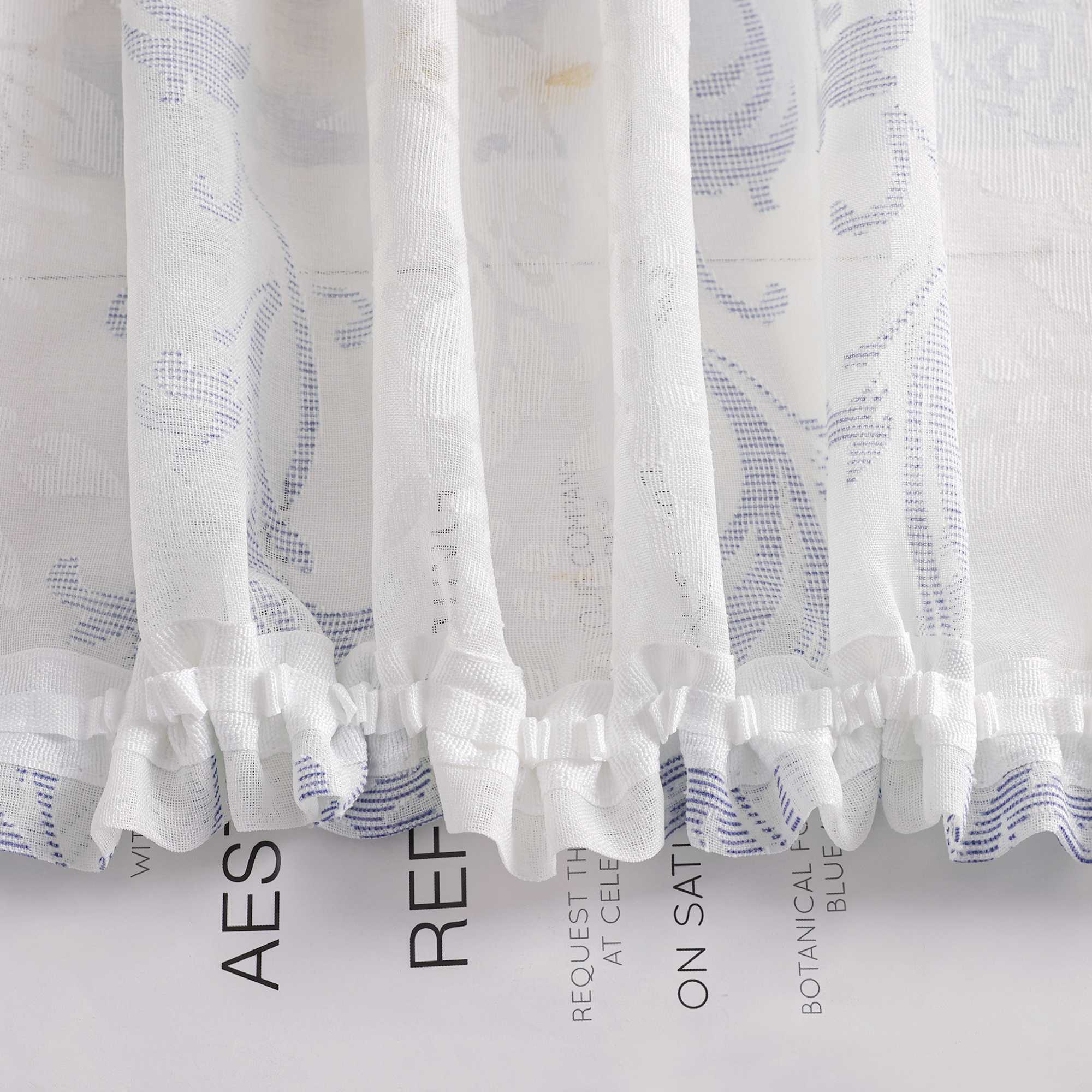 Vorhang mit Kräuselband Voile Gardine Ausbrenner Fensterschal Transparent Schlafzimmer Wohnzimmer 1 Stück