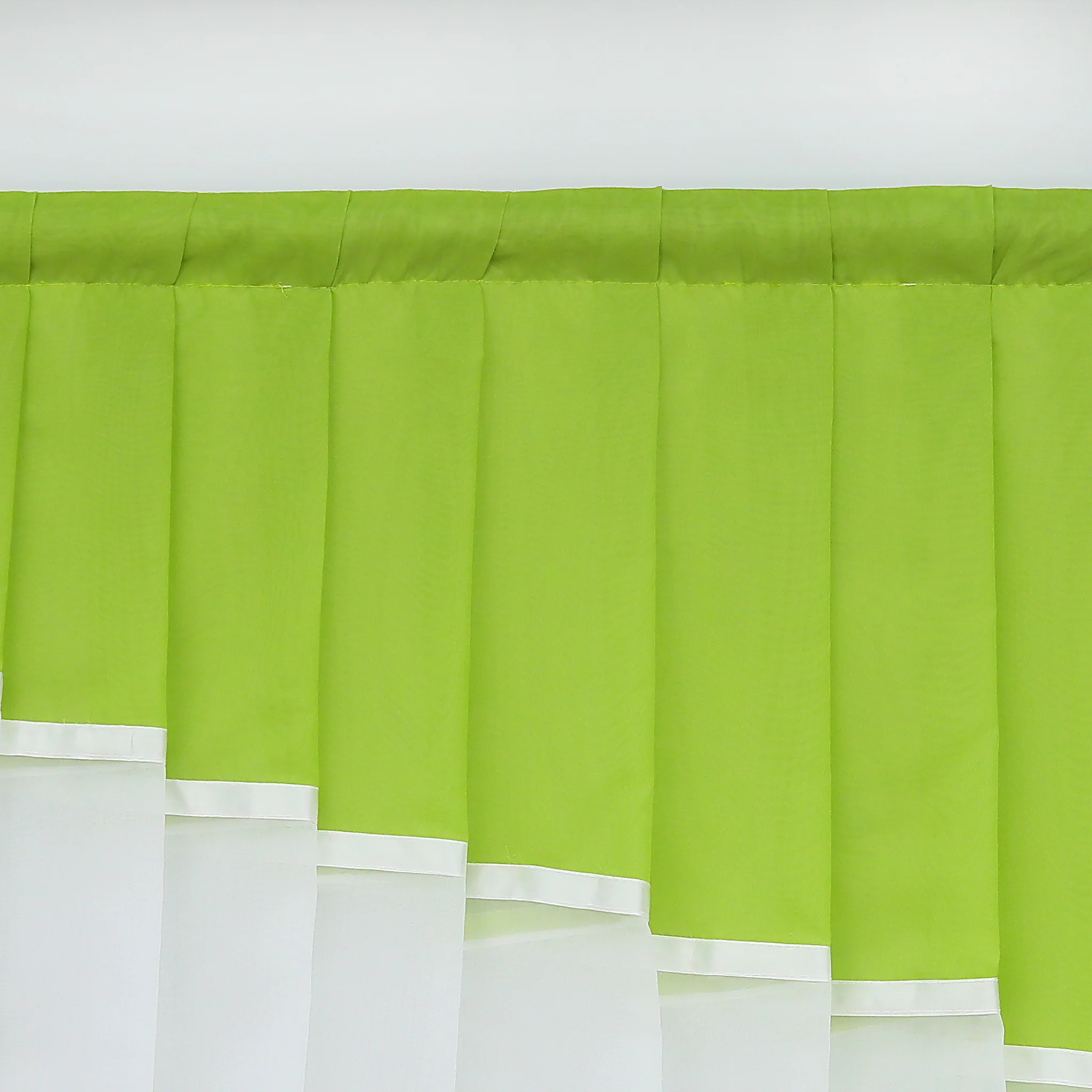 Romantischer transparenter Vorhang mit Volant 2-in-1 Design