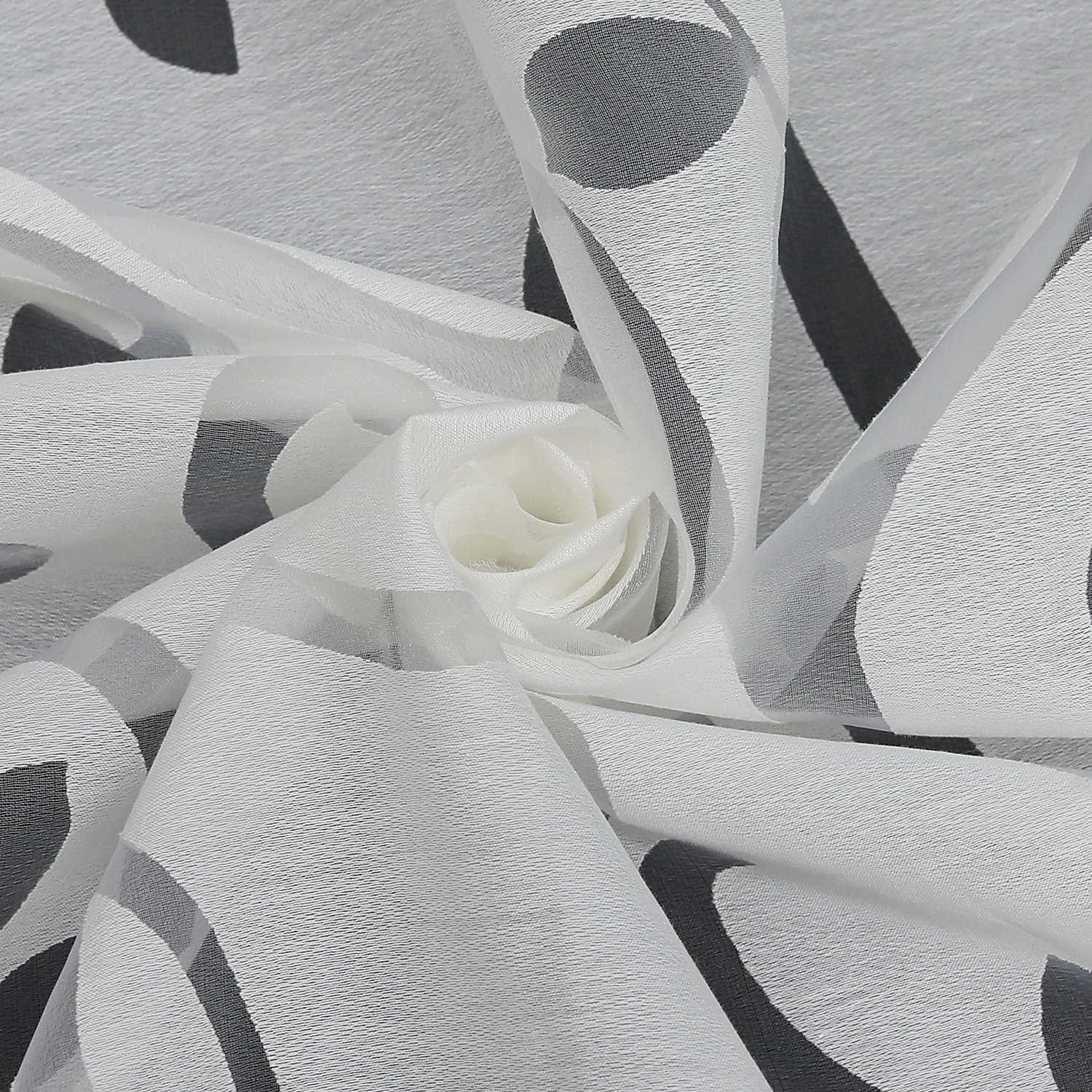 Eleganter transparenter Vorhang mit floralem Muster lichtdurchlässiger Fensterschal für Wohnzimmer 1 Stück