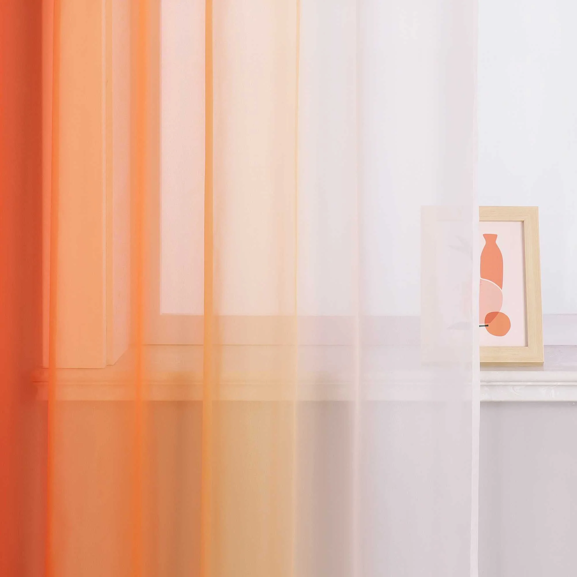 Transparente Vorhänge mit Farbverlauf 2er Set