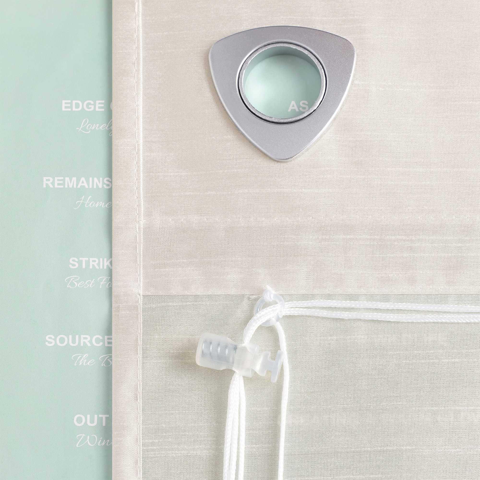 Raffrollo ohne Bohren unifarbe mit feinen horizontalen Streifen