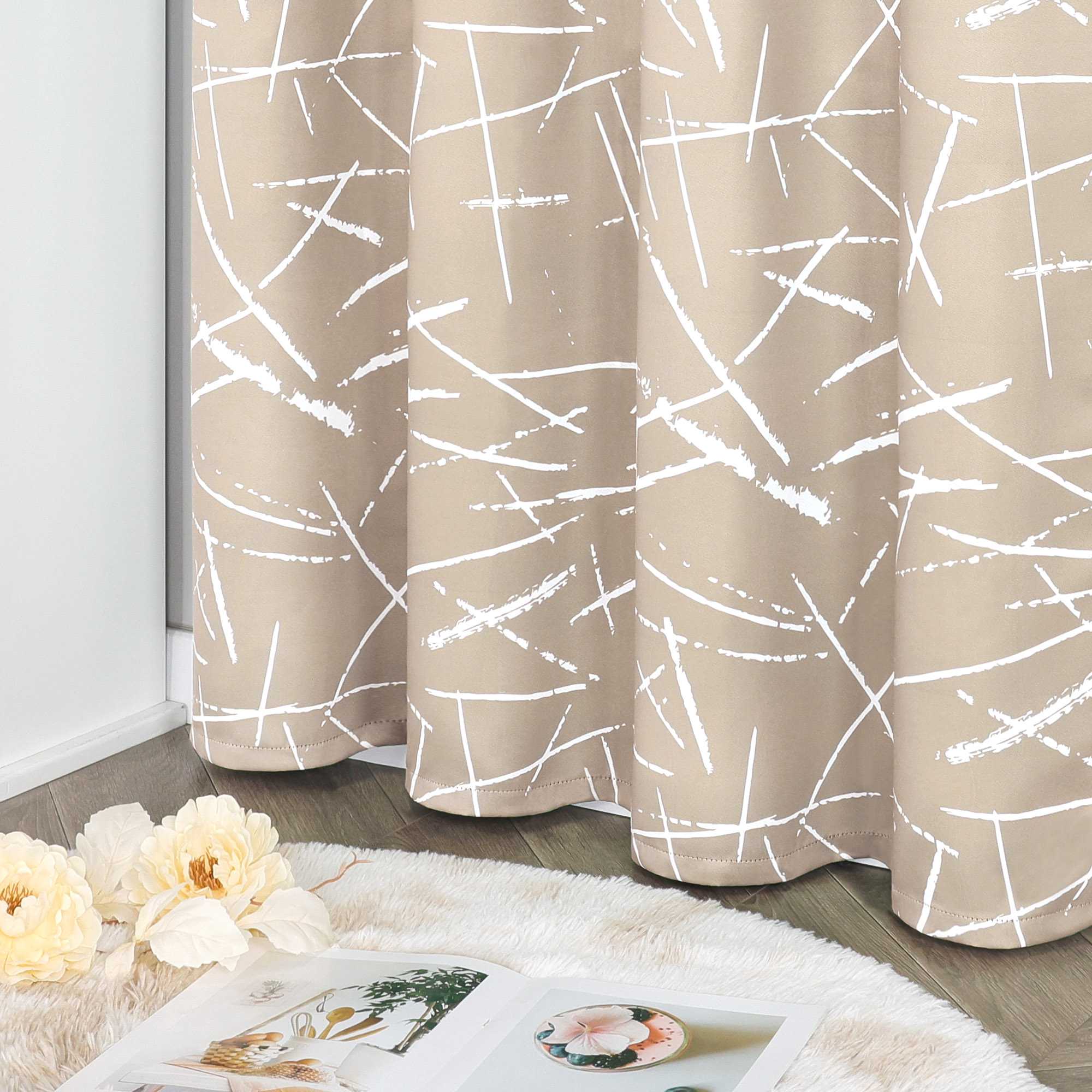 Verdunkelungsvorhänge mit Ösen Blickdichte Gardinen Modern Thermovorhang Ösenschal Wohnzimmer Schlafzimmer 1 Stück