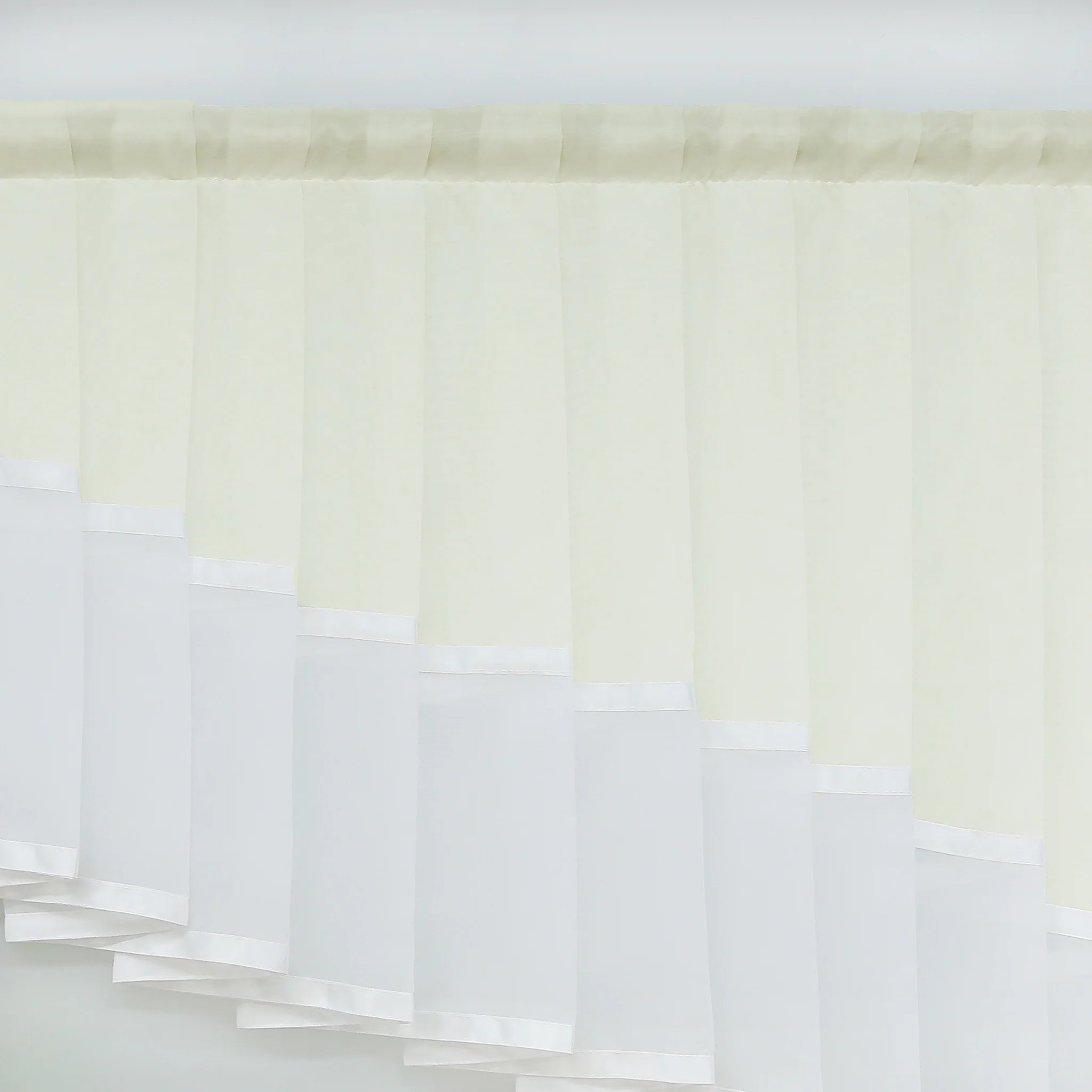 Romantischer transparenter Vorhang mit Volant 2-in-1 Design