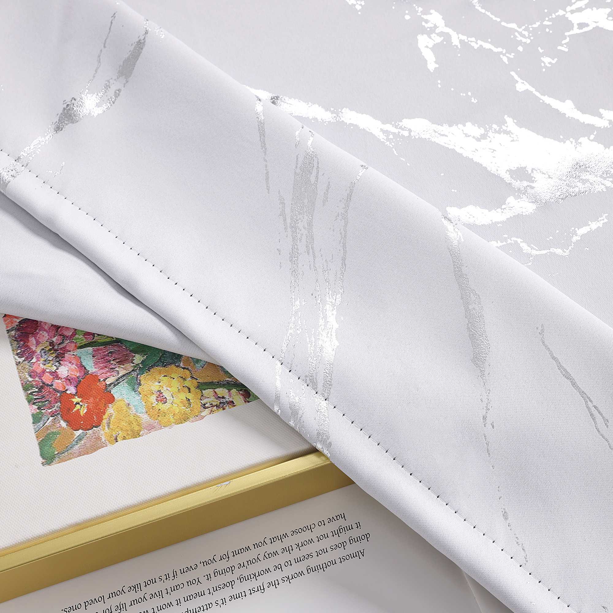 Verdunkelungsvorhang mit Marmor-Optik luxuriöser Fensterschal Wohnzimmer 1 Stück