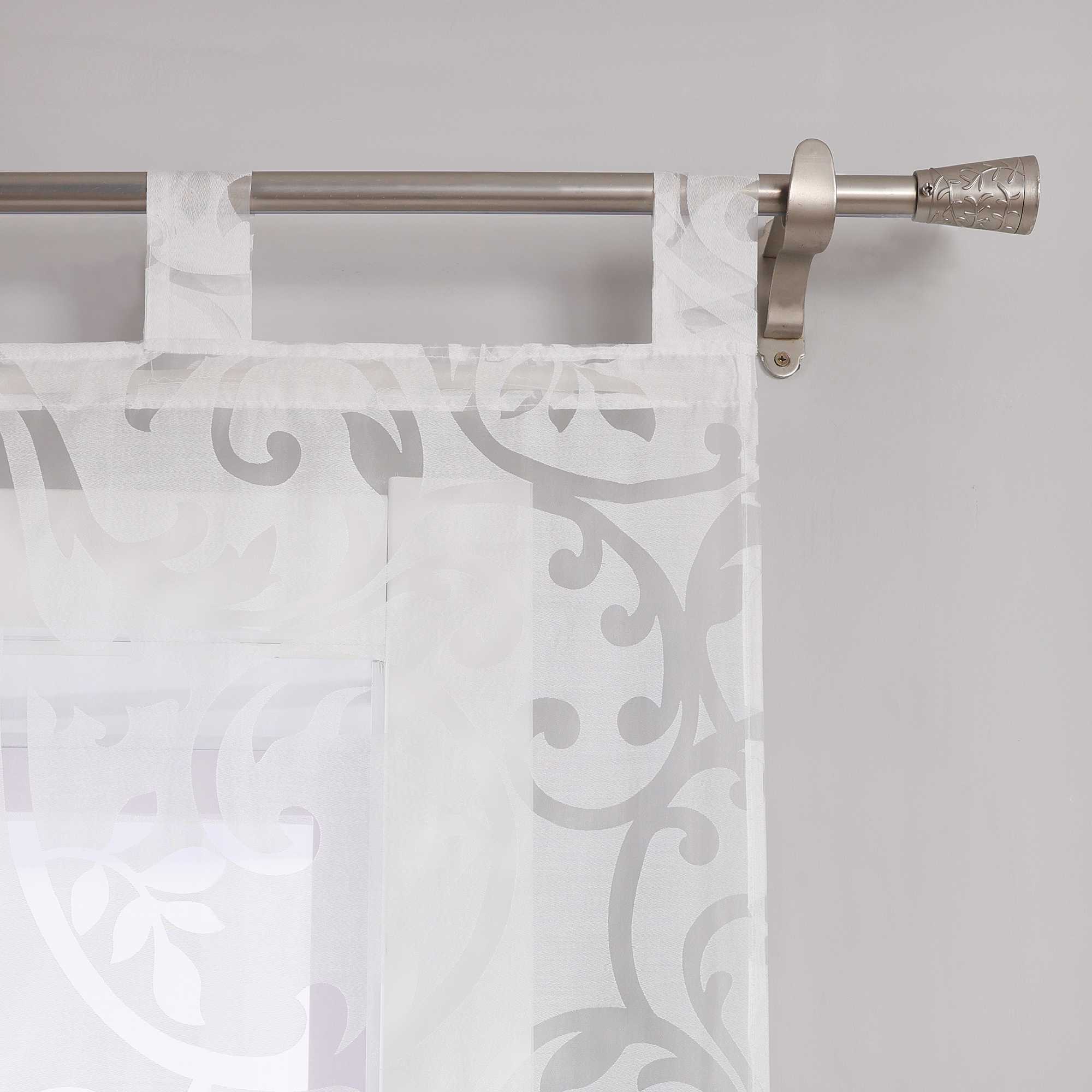 Schiebegardinen Schlaufenschal Ausbrenner Flächenvorhänge Schiebevorhang mit Phönixblütenmuster Transparent