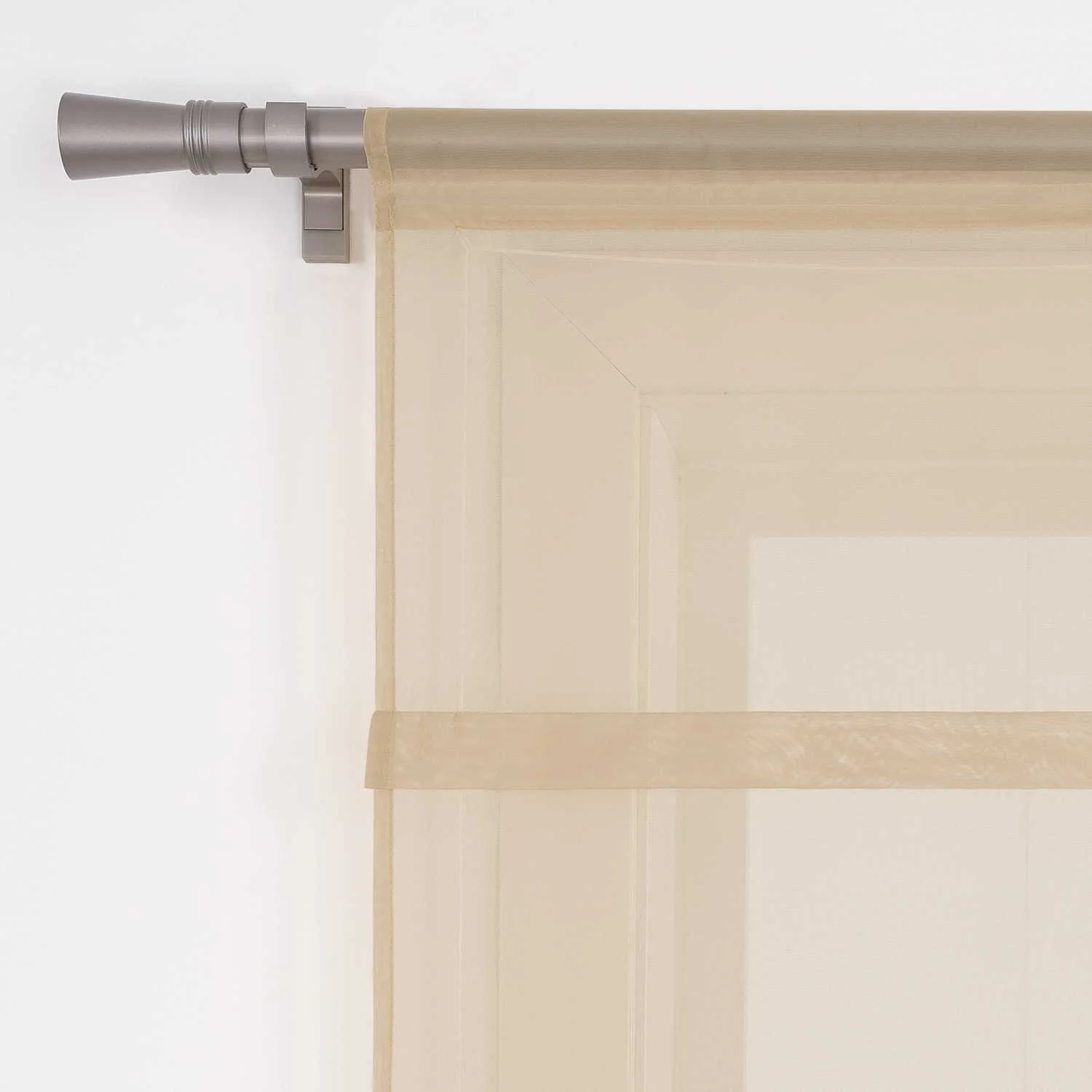 Raffrollo Voile Raffgardinen durch Tunnelzug Bändchenrollo Küche Gardinen Transparent Uni 1 Stück