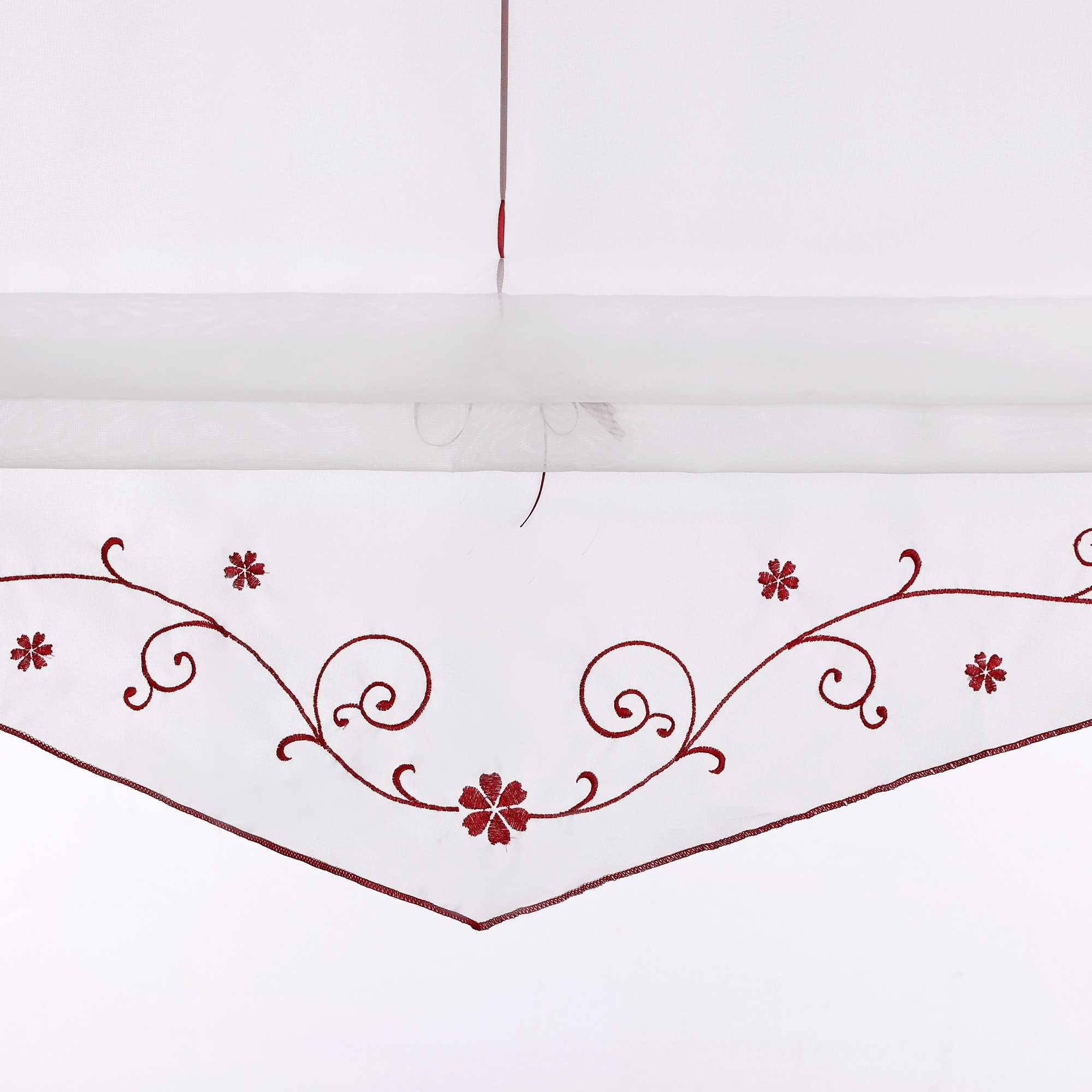 Raffrollo durch Strangendurchzug mit Blumenmuster Modern Transparent 1 Stück