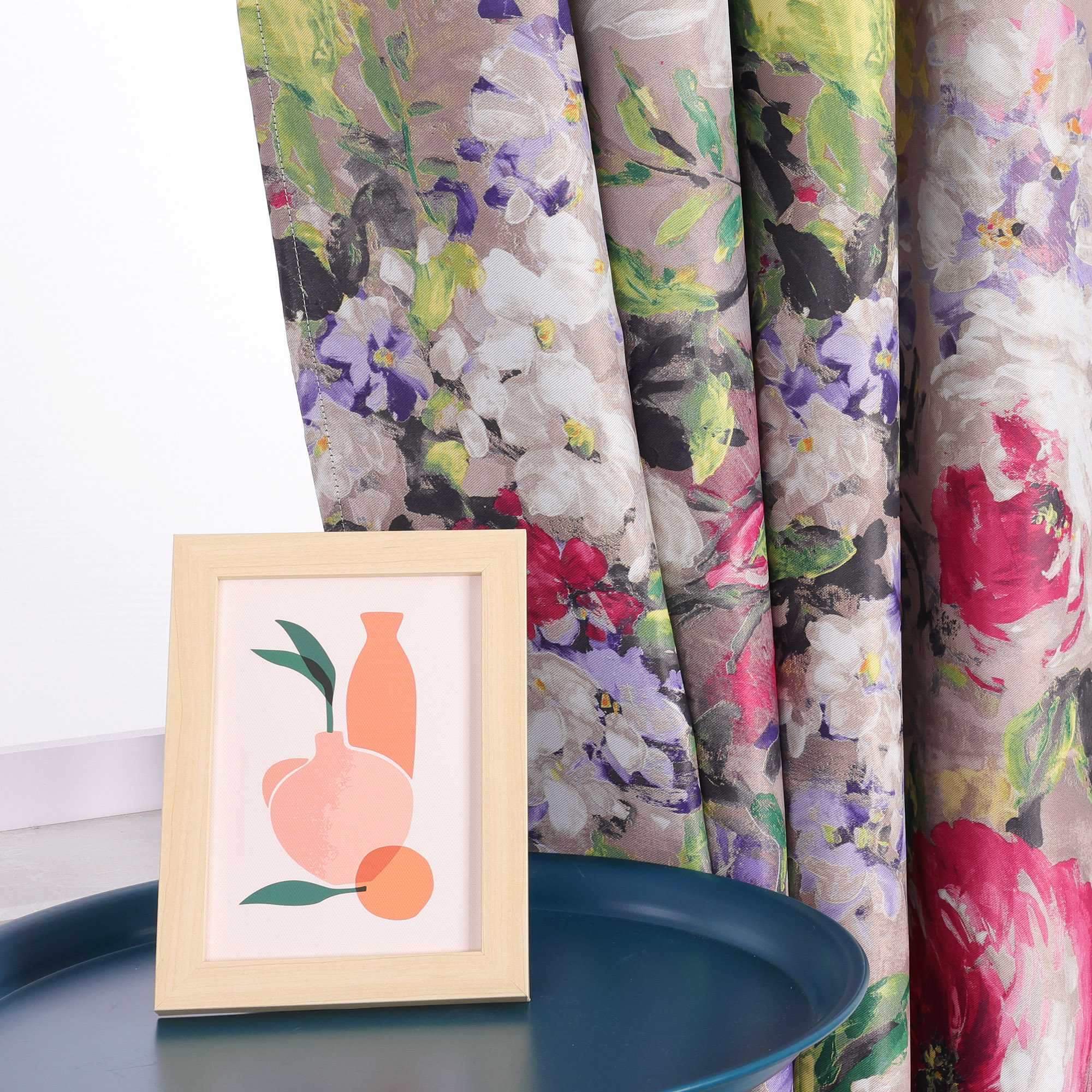 Verdunkelungsvorhänge Blickdichte Gardinen mit Ösen Thermovorhang mit Ölgemälde-Pfingstrosen Schlafzimmer Wohnzimmer 1 Stück