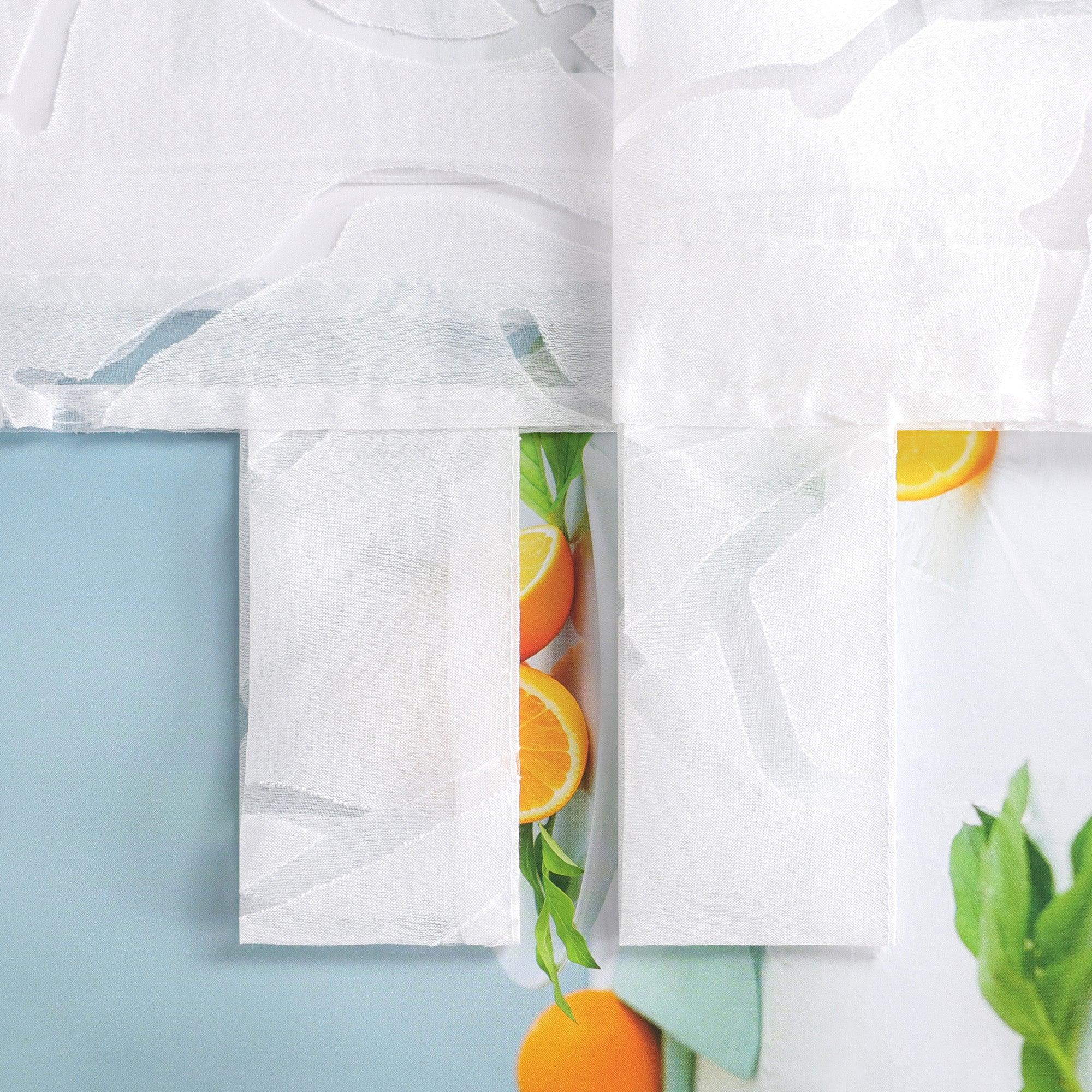 Rollo Schlaufengardine  halbtransparent  mit gestreiftmuster und Dekofalten Unifarbe 1 Stück