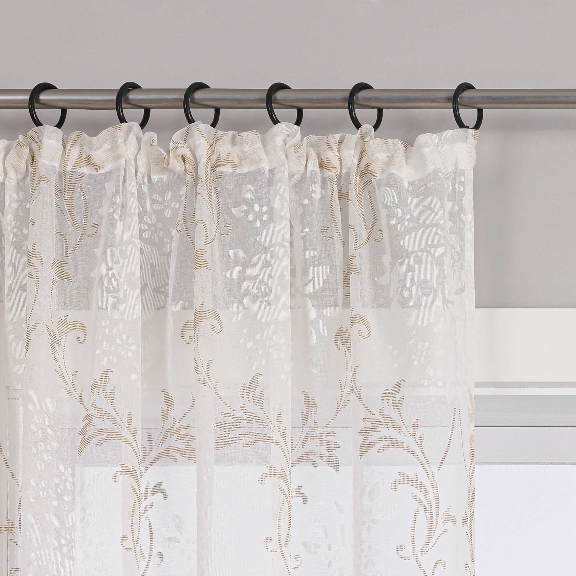 Vorhang mit Kräuselband Voile Gardine Ausbrenner Fensterschal Transparent Schlafzimmer Wohnzimmer 1 Stück