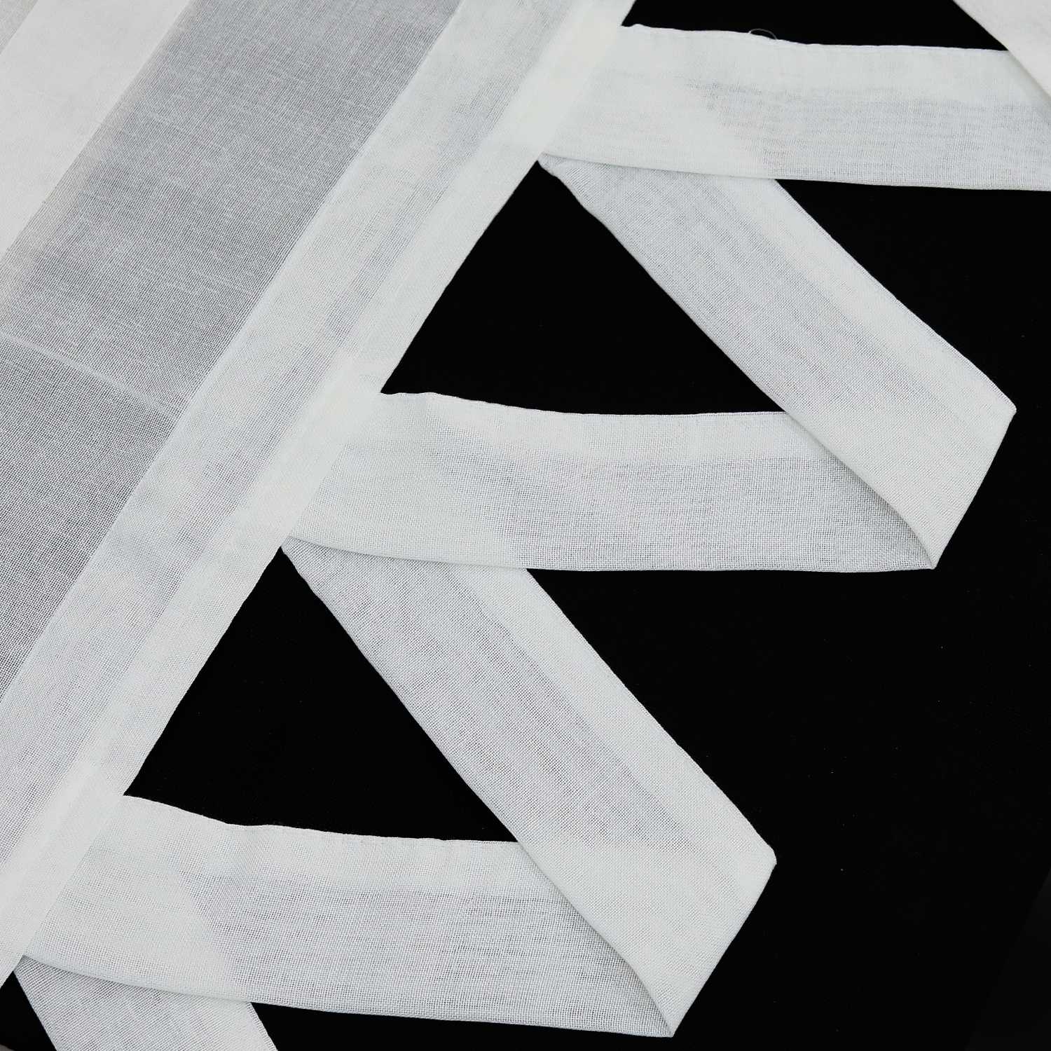 Delien Rollo klassisch weiß mit V-Schlaufen hochziehbar gardine